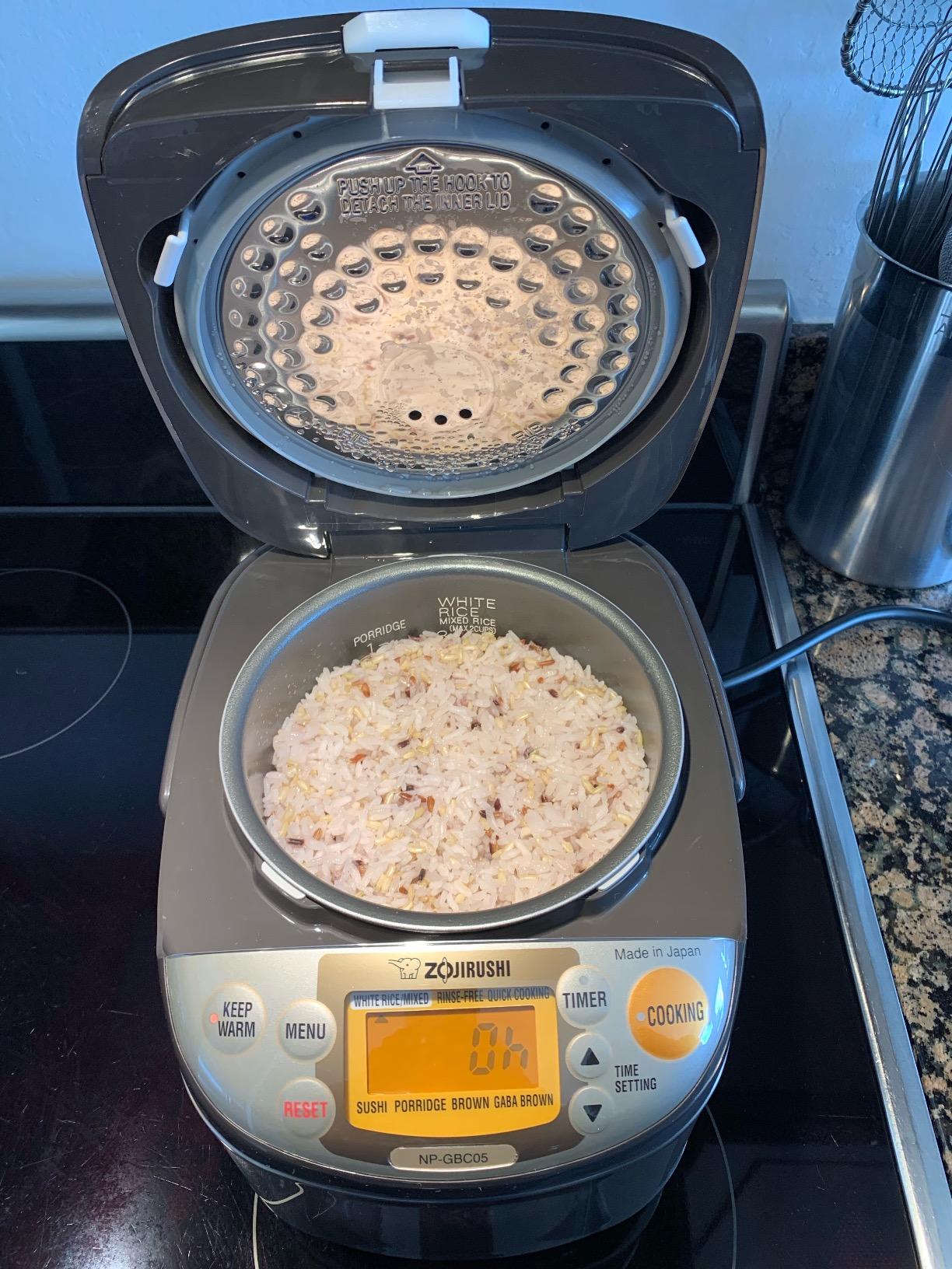 Zojirushi NP-GBC05XT Induction Heating System Rice Cooker and Warmer, 0.54 L, Stainless Dark Brown customer photo 2
