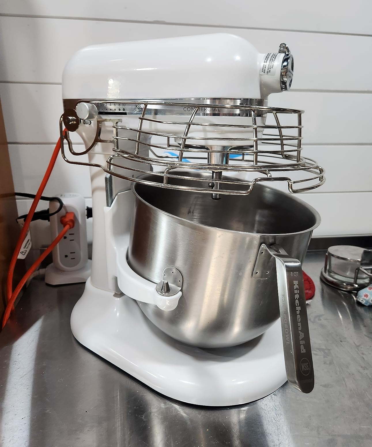 KitchenAid Commercial Series 8 Quart Bowl-Lift Stand Mixer with Stainless Steel Bowl Guard - KSMC895 customer photo 2