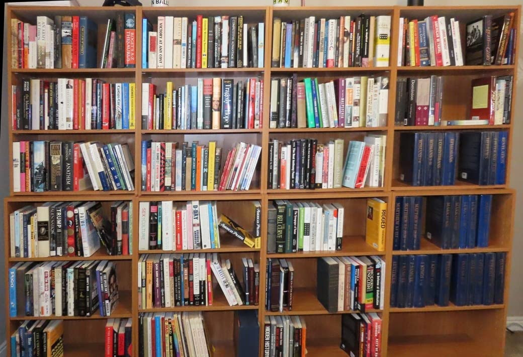 Sauder Beginnings 3-Shelf Bookcase, Bookshelf with Adjustable Storage Shelves, in Brook Cherry finish customer photo 2