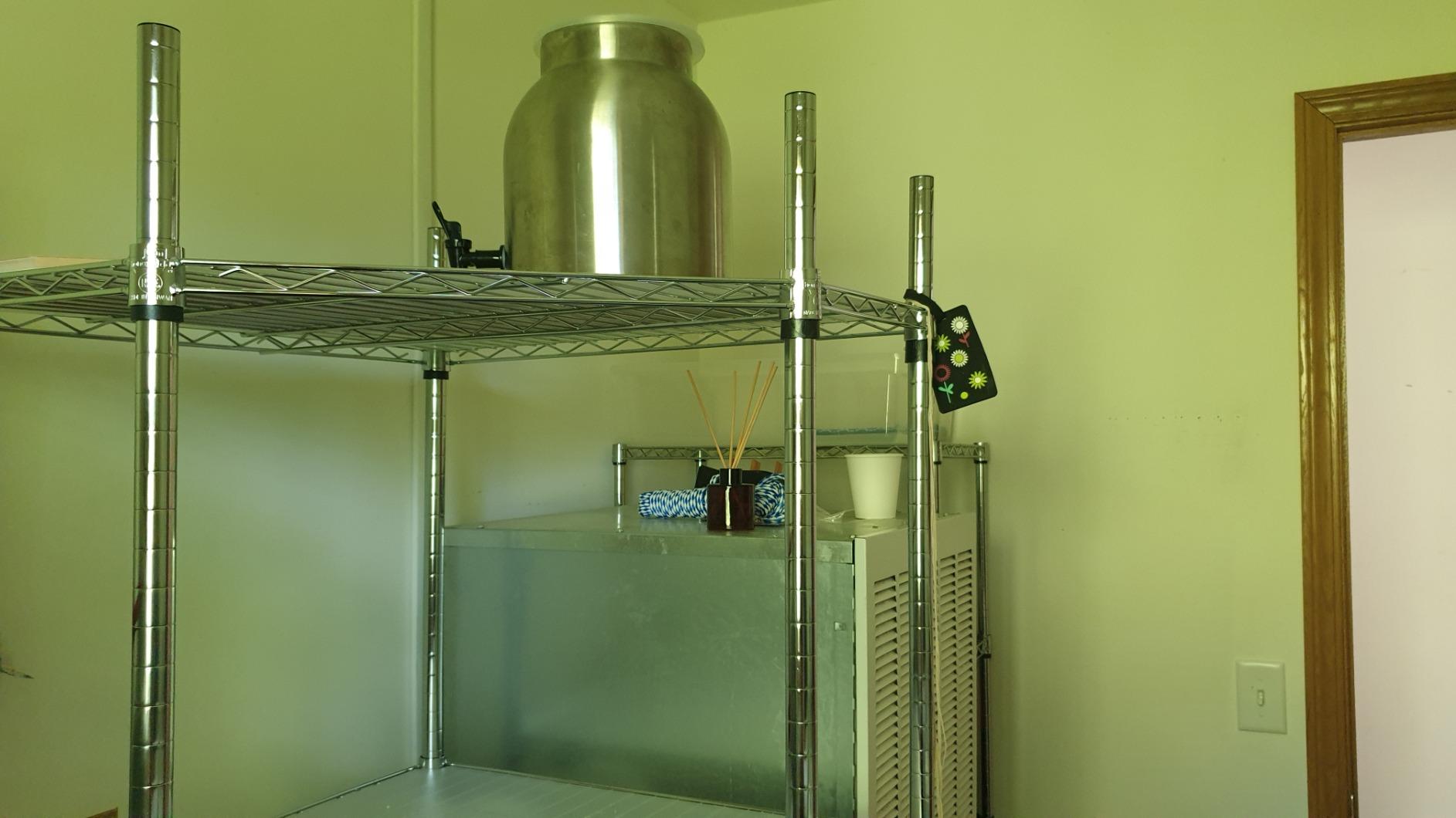 Honey-Can-Do 5-Tier Heavy Duty Chrome Corner Shelving Unit, 27x18x72 in customer photo 2