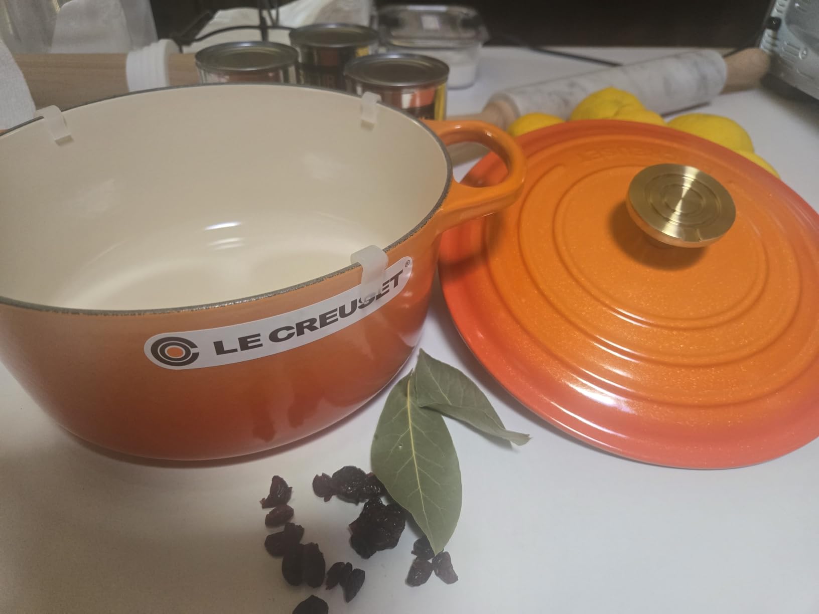Le Creuset Enameled Cast Iron Round Dutch Oven, 7.25 qt., Cerise customer photo 2