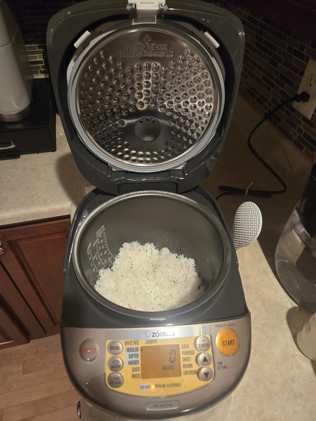 Zojirushi Np HCC18XH Induction Rice Cooker and Warmer, 1.8 L (Dark Gray) | Automatic keep-warm, LCD controls customer photo 2