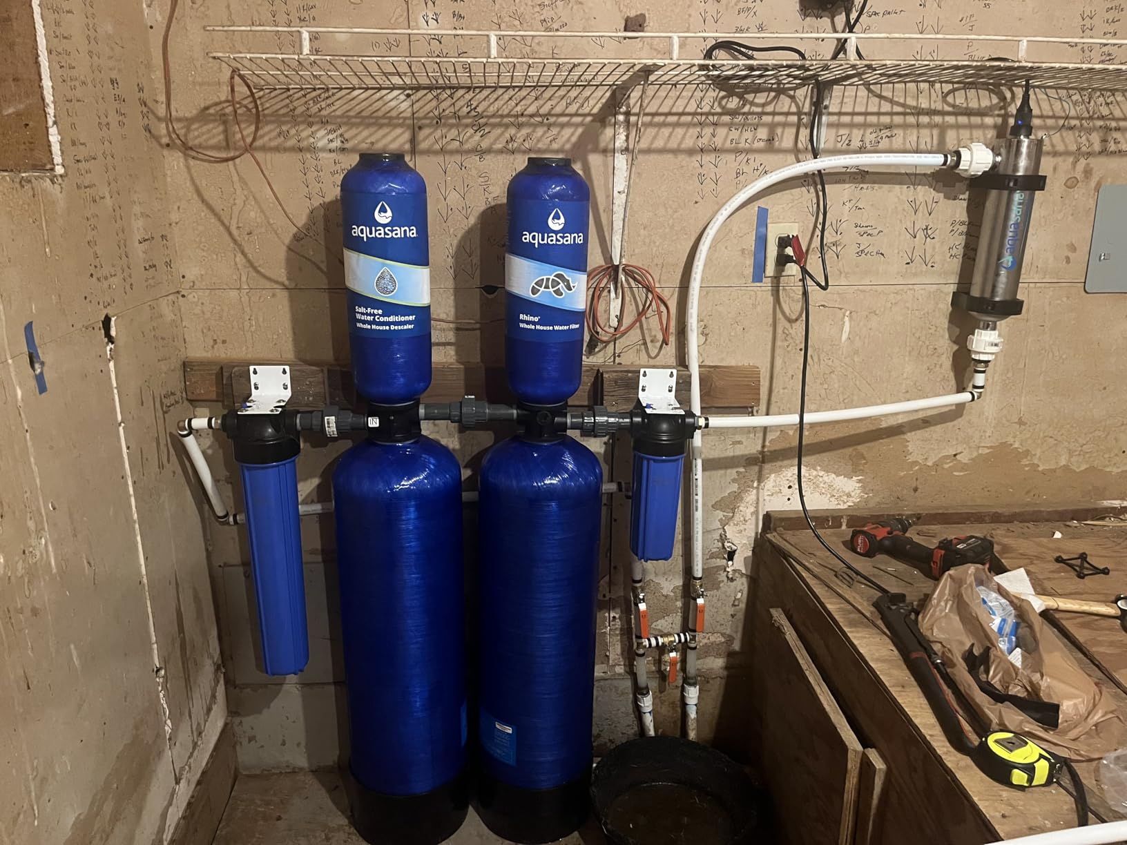 Aquasana Whole House Water Filter System | 1M Gal | Carbon & KDF | EQ-1000 | 10-Year Filter | 14.6 GPM | Reduces 97% Chlorine & Sediment | Pre & Post Filters Included | Pro Kit | 10-Year Warranty customer photo 2