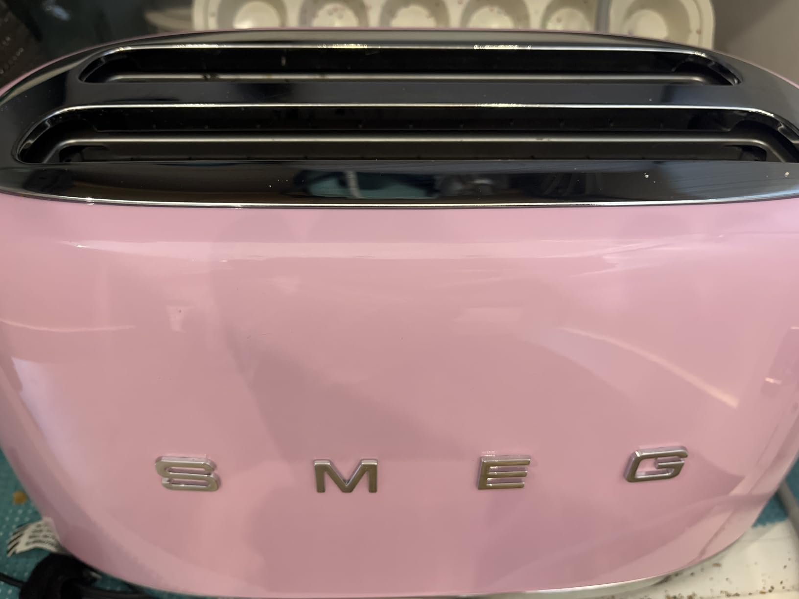 Smeg TSF01 2-Slice Toaster - 50's Retro Style, Black - 2 wide slots, 6 browning levels, self-centering slots customer photo 2