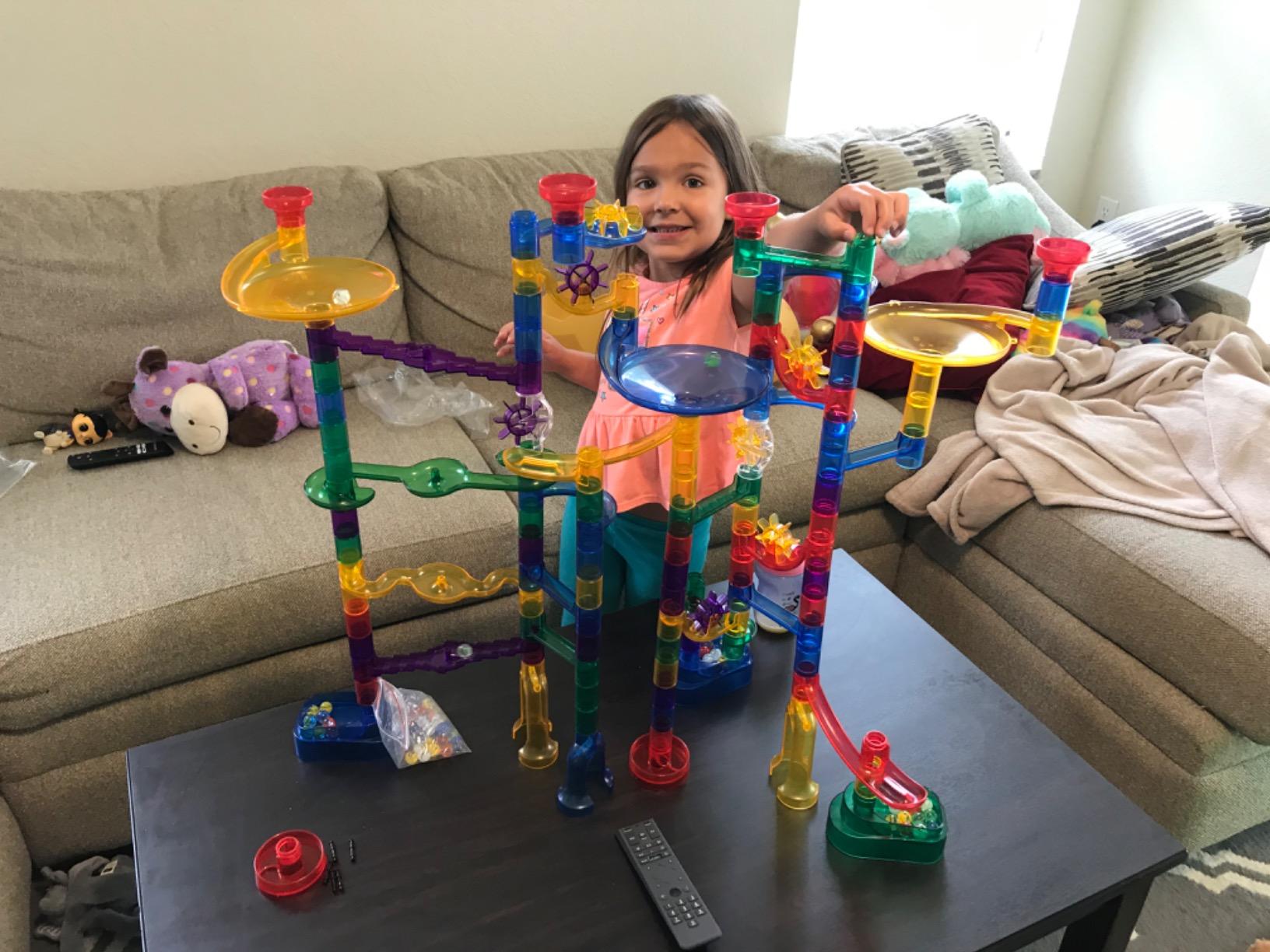 Marble Genius Marble Run Super Set, 150 Translucent Pieces, STEM Toy customer photo 2