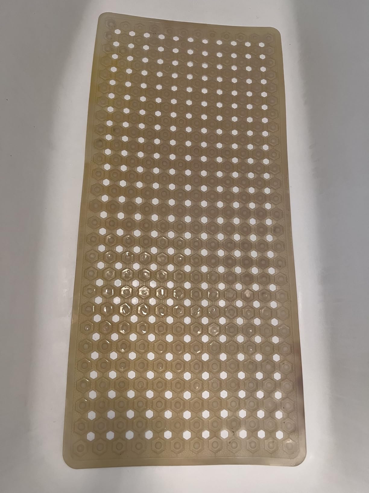 GORILLA GRIP Bath Tub Shower Mat, Bathtub Floor Liner, 35x16 Clear customer photo 2