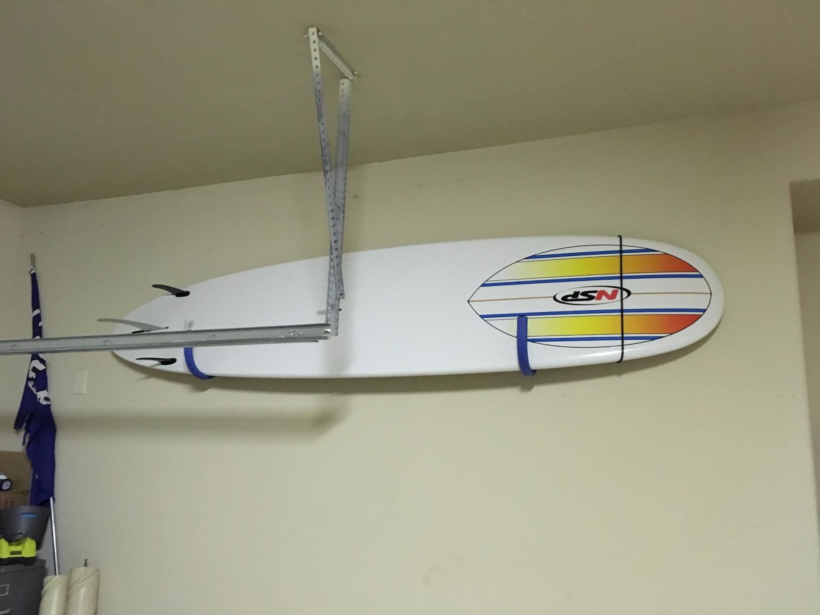 Metal Display Wall Rack Set for SUP Board, Surfboard, Wakeboard, Kiteboard, Snowboard, Longboards, Shortboard Storage Management. customer photo 1