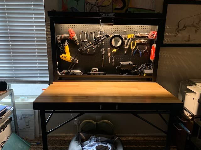 LIFETIME Products Wall Mounted Work Table, 4', Wood Varnish (80421) customer photo 1