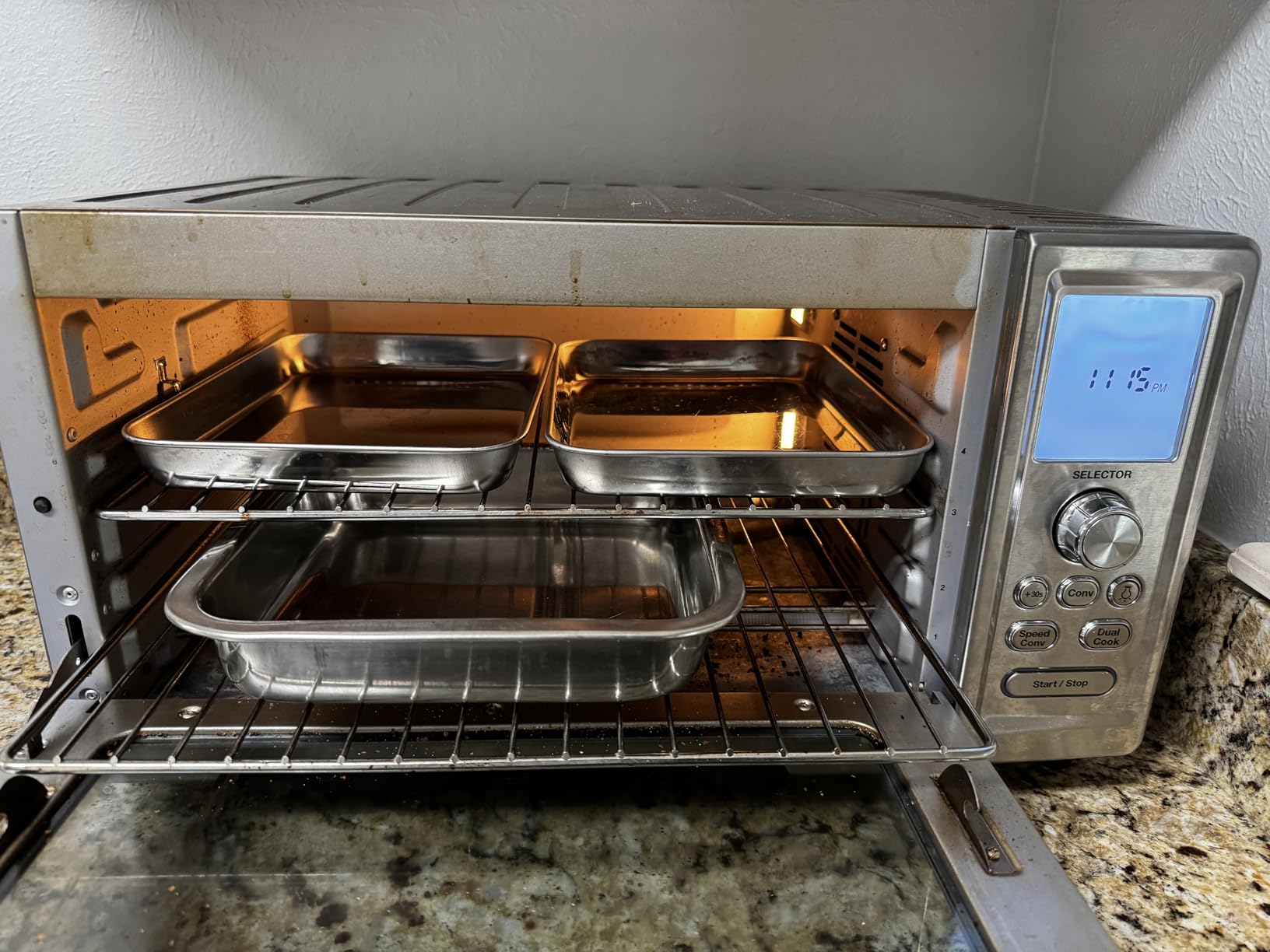 Cuisinart Convection Toaster Oven, 15-Function, 1800W, Stainless Steel | Stainless steel toaster oven with Exact Heat technology, nonstick interior fits 13 pizza & full-size chicken, TOB-260N1 customer photo 1