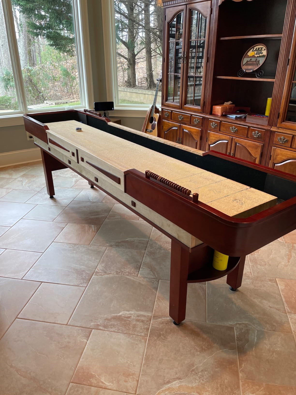 Hathaway Merlot 12-Ft Shuffleboard Game Table - Walnut Finish customer photo 1