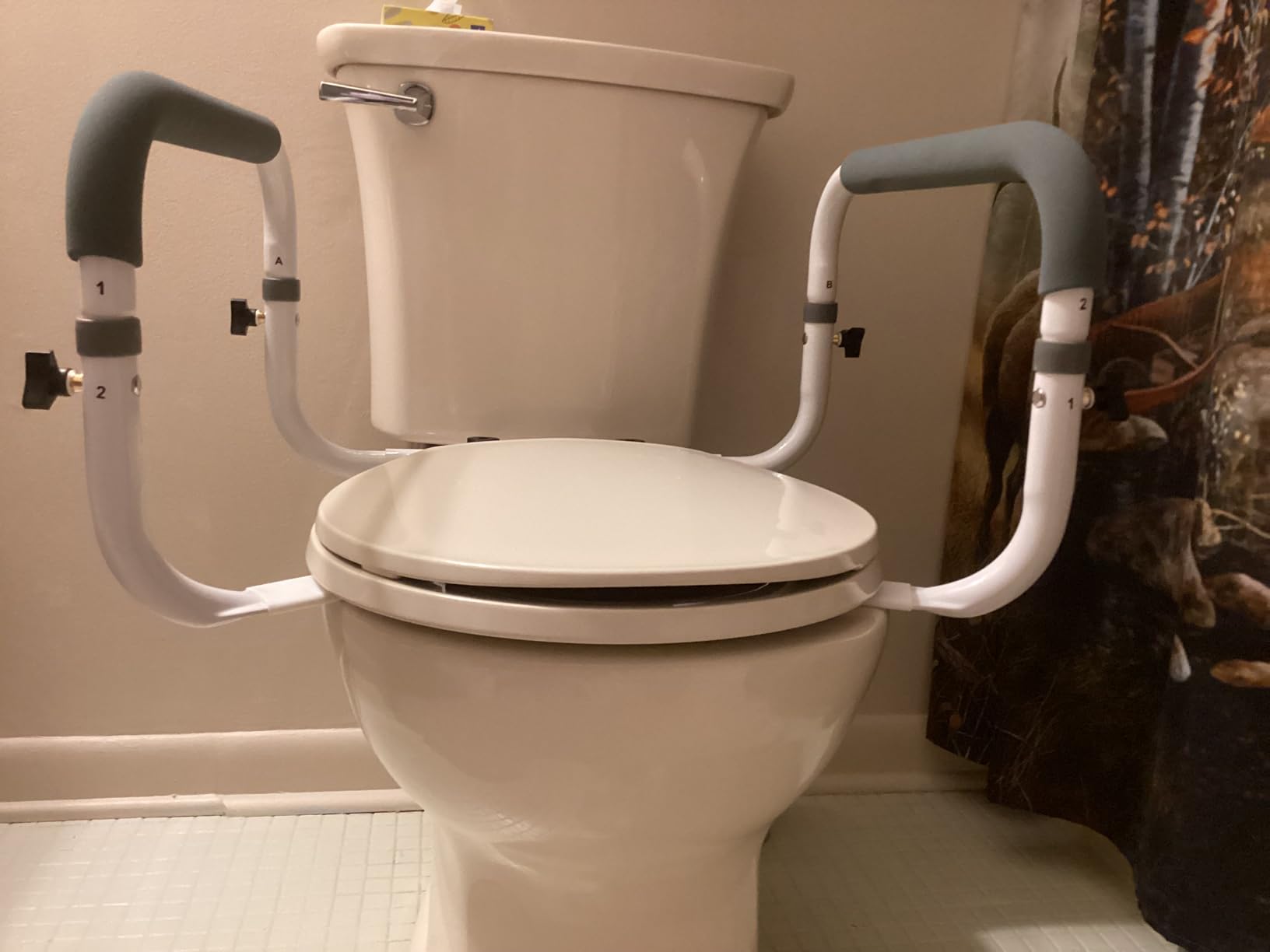 Vive Toilet Safety Rail - Adjustable Grab Bar - Compact Support Frame customer photo 1