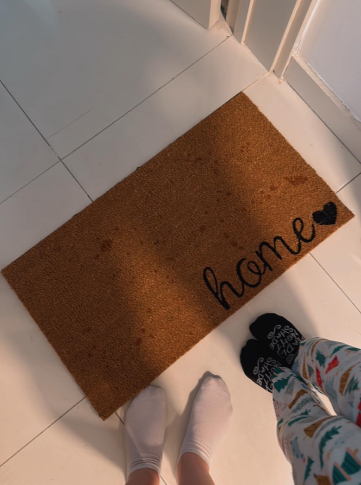 PLUS Haven 17.5x30 Door Mat with Heavy-Duty Backing - Coco Coir Doormat for Outdoor or Indoor Uses - Non-Slip Welcome Mats for Entryway or Porch - Easy to Clean Front Door Mat - Natural Brown customer photo 1