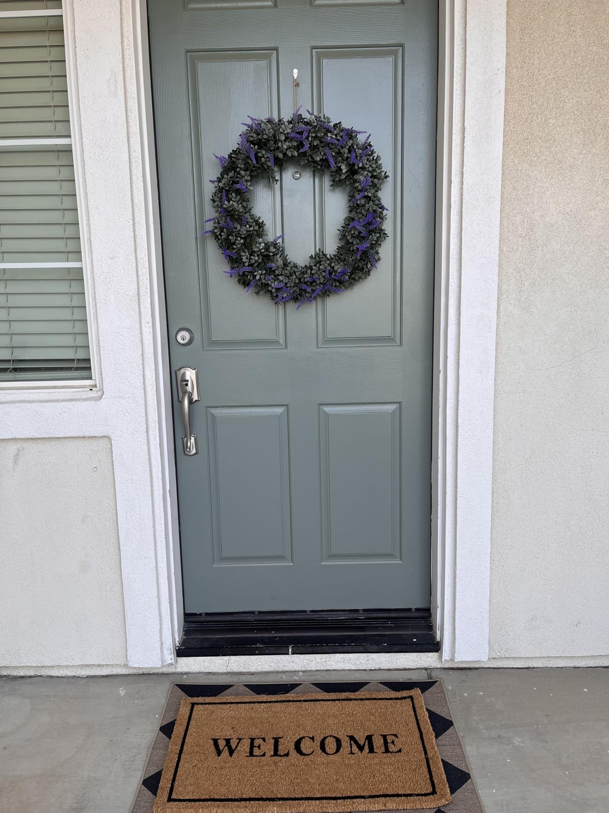 PLUS Haven 17.5x30 Door Mat with Heavy-Duty Backing - Coco Coir Doormat for Outdoor or Indoor Uses - Non-Slip Welcome Mats for Entryway or Porch - Easy to Clean Front Door Mat - Natural Brown customer photo 2