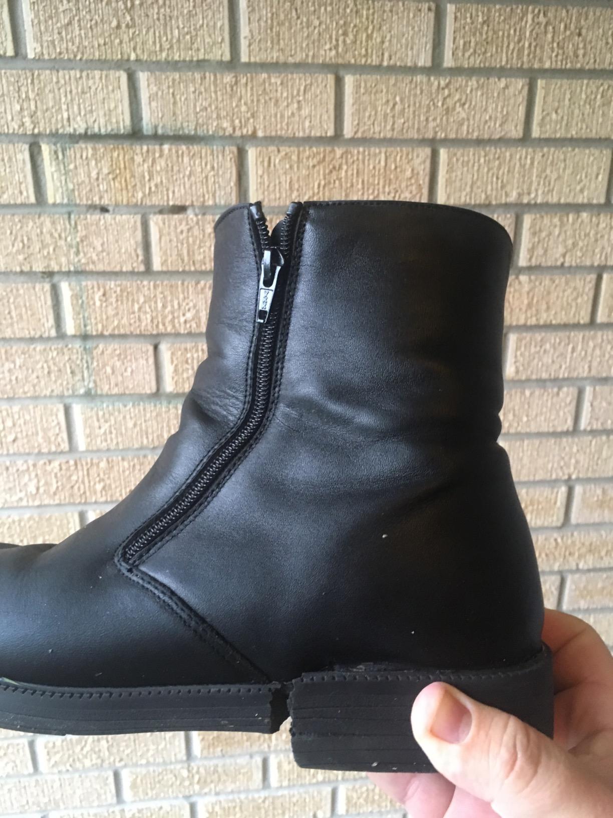 Propet Mens Troy Zippered Round Toe Casual Boots Ankle - Black customer photo 1