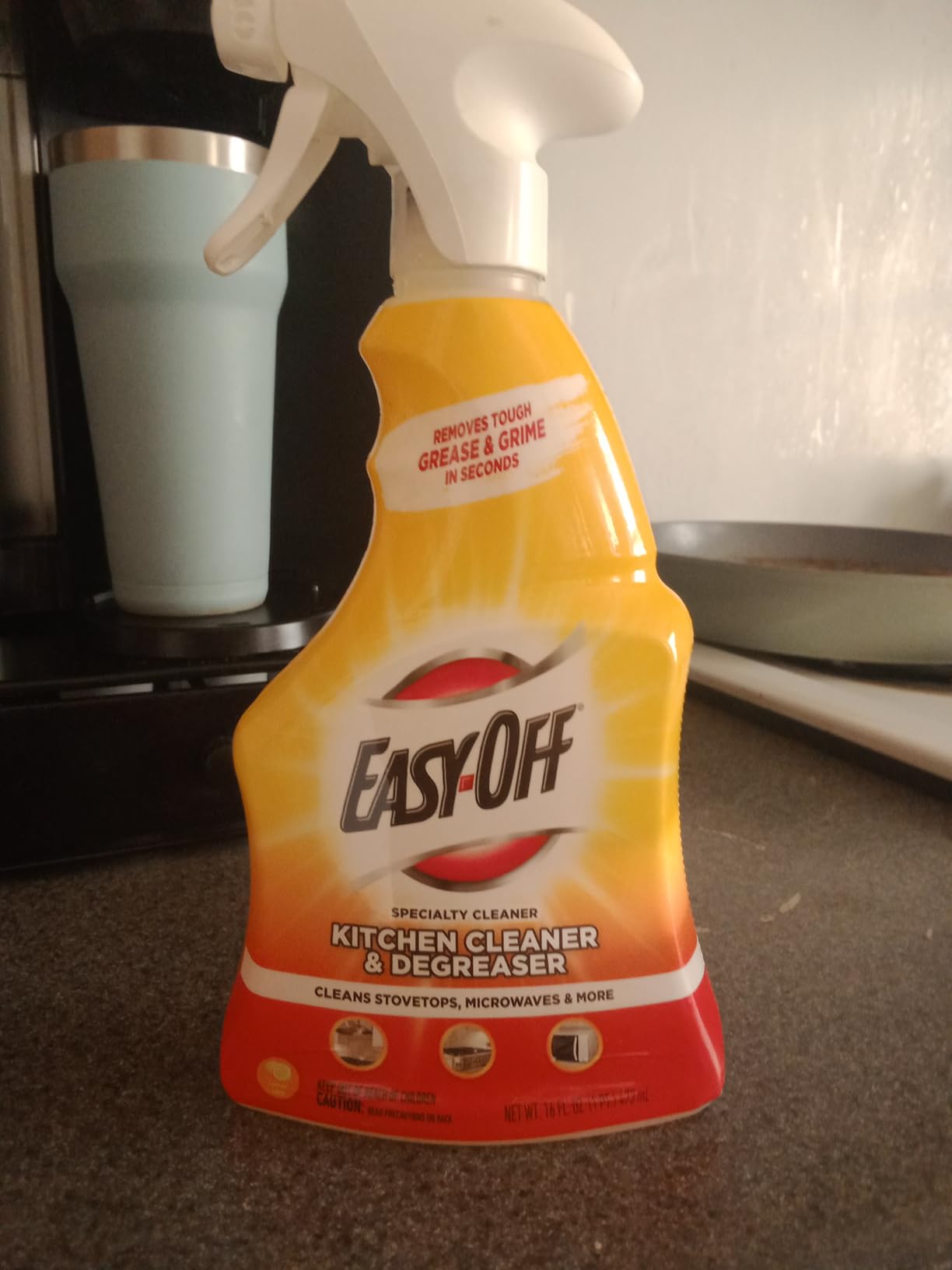 Easy Off Specialty Kitchen Degreaser Cleaner, Clear, Lemon, 16 Fl Oz customer photo 1