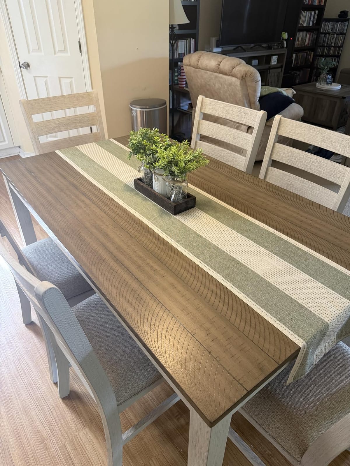 Signature Design by Ashley Rokane 7-Piece Dining Table Set for 6, Brown customer photo 1