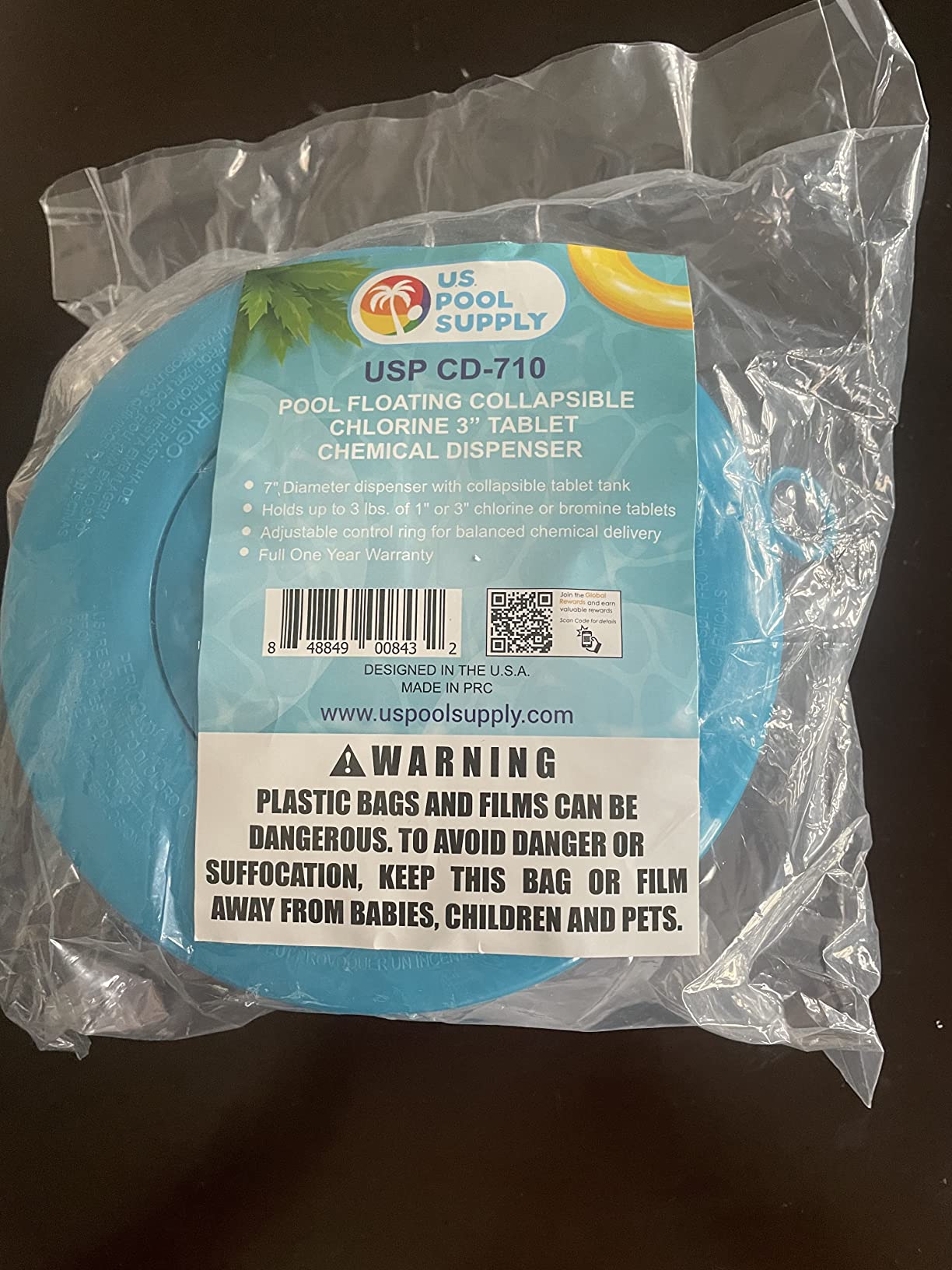 U.S. Pool Supply Pool Floating Collapsible Chlorine 3