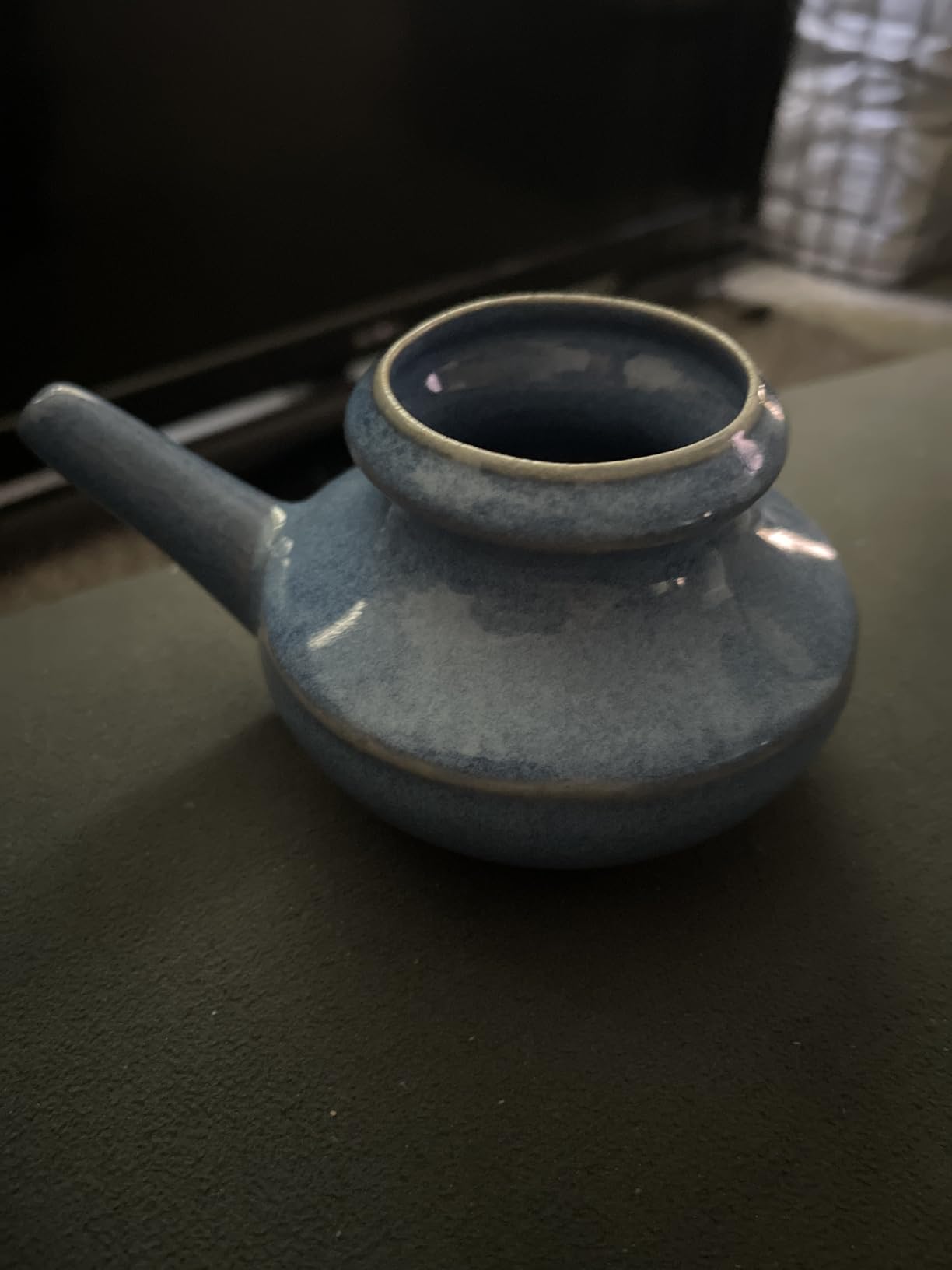 Baraka US Handcrafted Ceramic Neti Pot - Neti Pot Sinus Rinse-10oz (Purple) | Handcrafted Neti Pot Sinus Rinse, Hydrates Sinuses, Dishwasher Safe, Durable Food Grade Glazes, Lightweight & Easy to Use customer photo 2