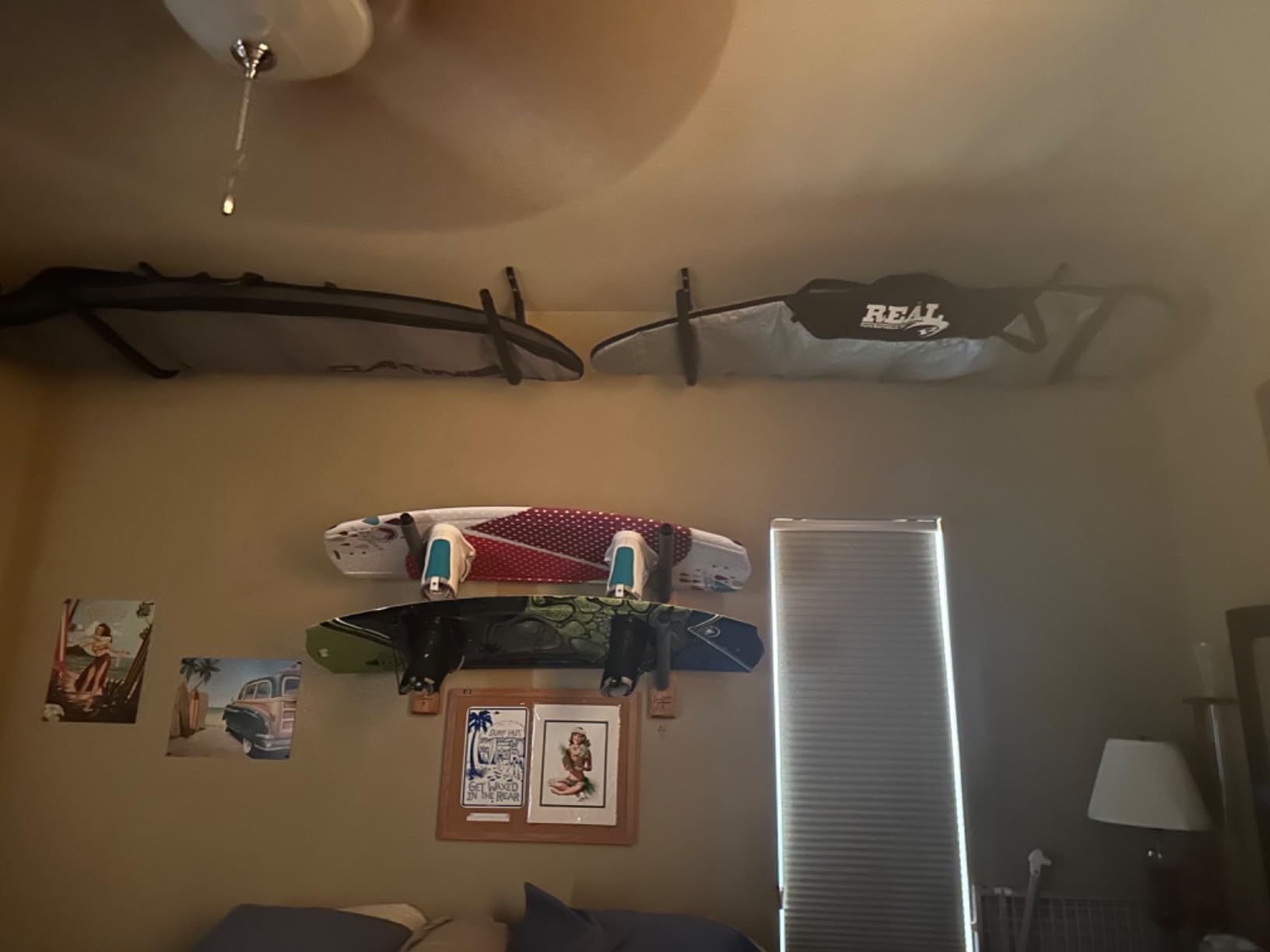 StoreYourBoard Stand Up Paddle Board and Kayak Rack - Surfboard Wall Mount and Garage Ceiling Storage Racks - Heavy-Duty Indoor Board and Paddle Organizer - Space-Saving Kayak Wall Mount - X-Large customer photo 2