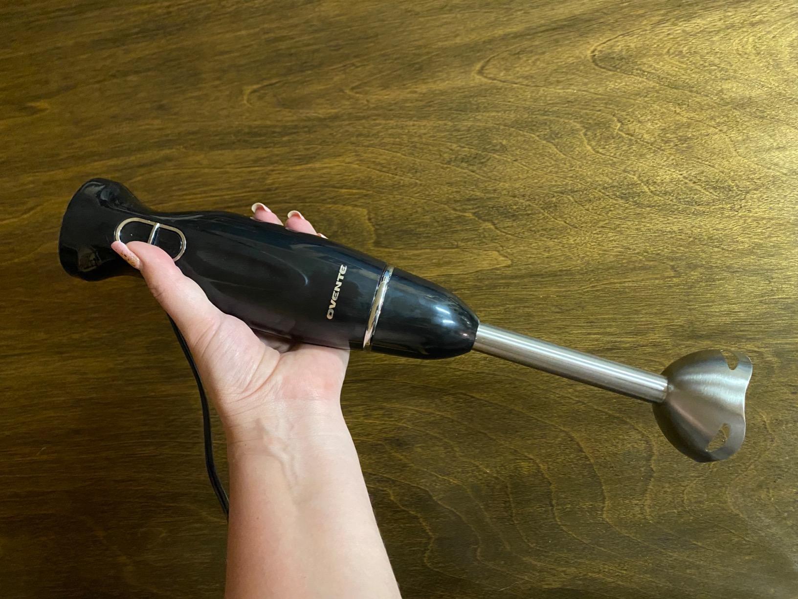 OVENTE Electric Corded Hand Blender, 300W with 2 Mixing Speeds Black HS560B | Handheld Immersion Stick Mixer with Stainless Steel Blades for Smoothies, Purees & Baby Food customer photo 1