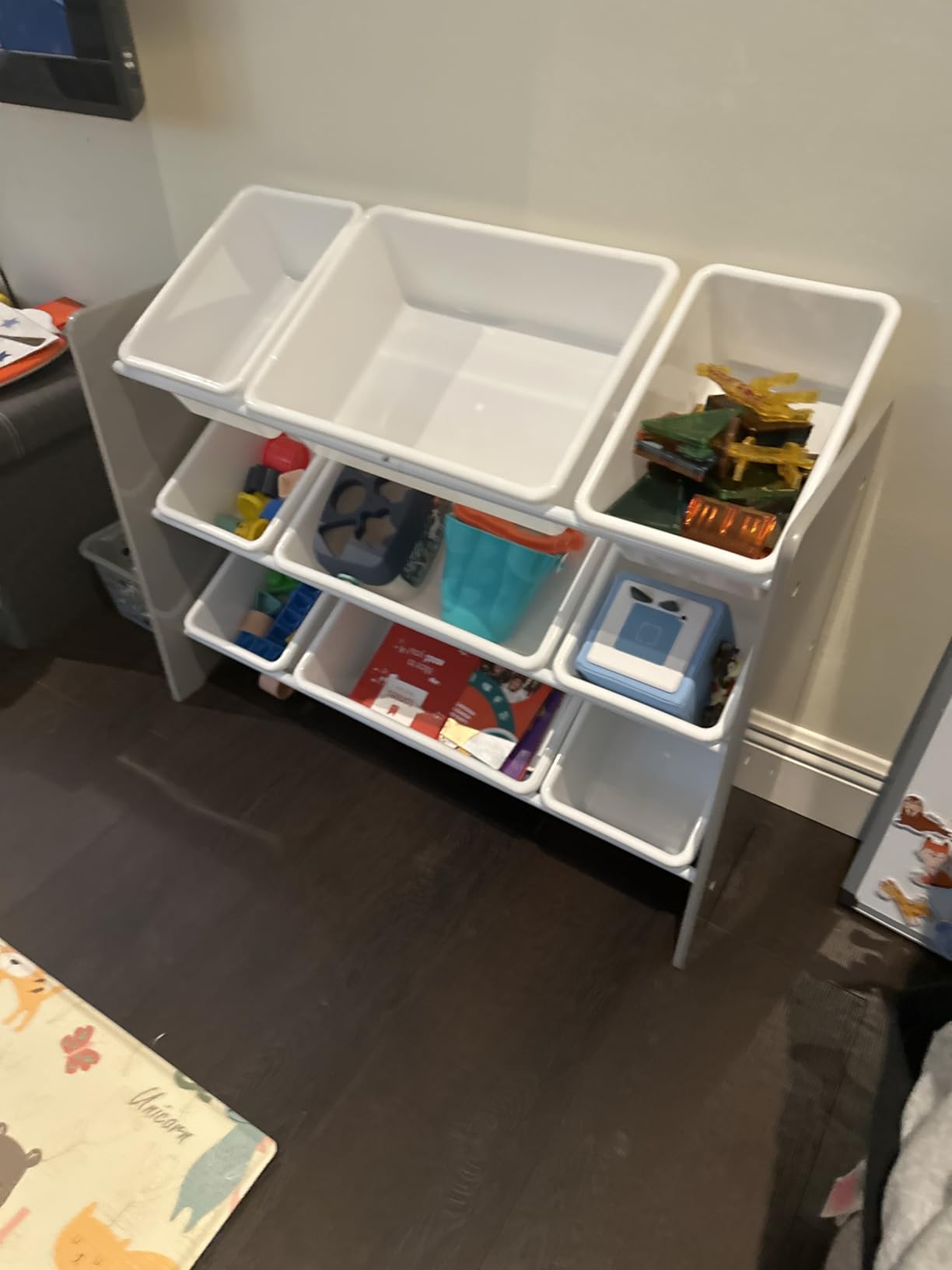 Delta Children MySize 9 Bin Plastic Toy Organizer - Greenguard Gold Certified, Grey customer photo 1