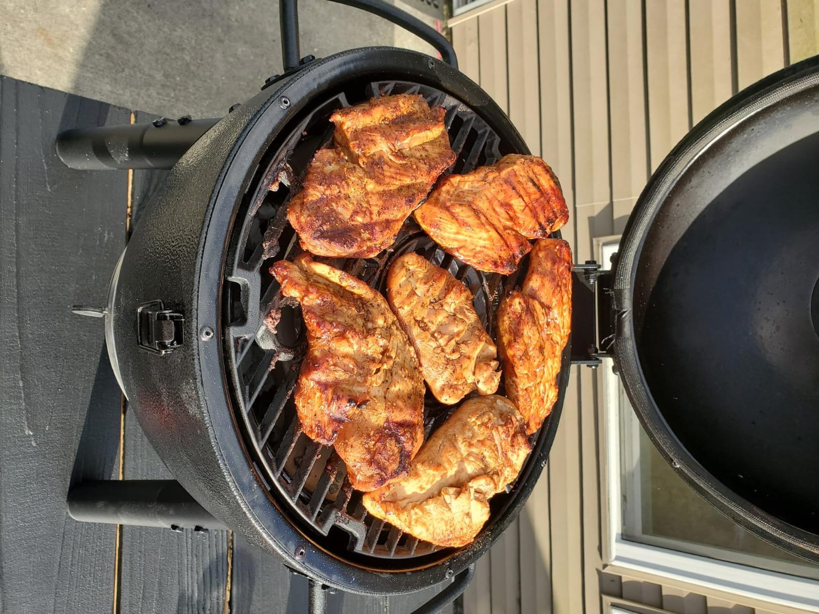 Char-Griller AKORN Jr. Portable Kamado Charcoal Grill and Smoker with Cast Iron Grates and Locking Lid with 155 Cooking Square Inches in Black customer photo 1