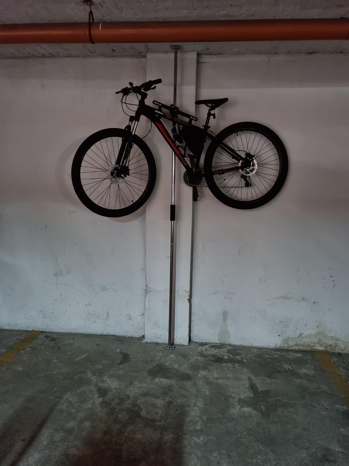 SPAREHAND Q-RAK II - Dual Bike Storage System - CP - Bike Rack Garage Storage - Indoor Bike Storage for 2 Bikes (Black) customer photo 2