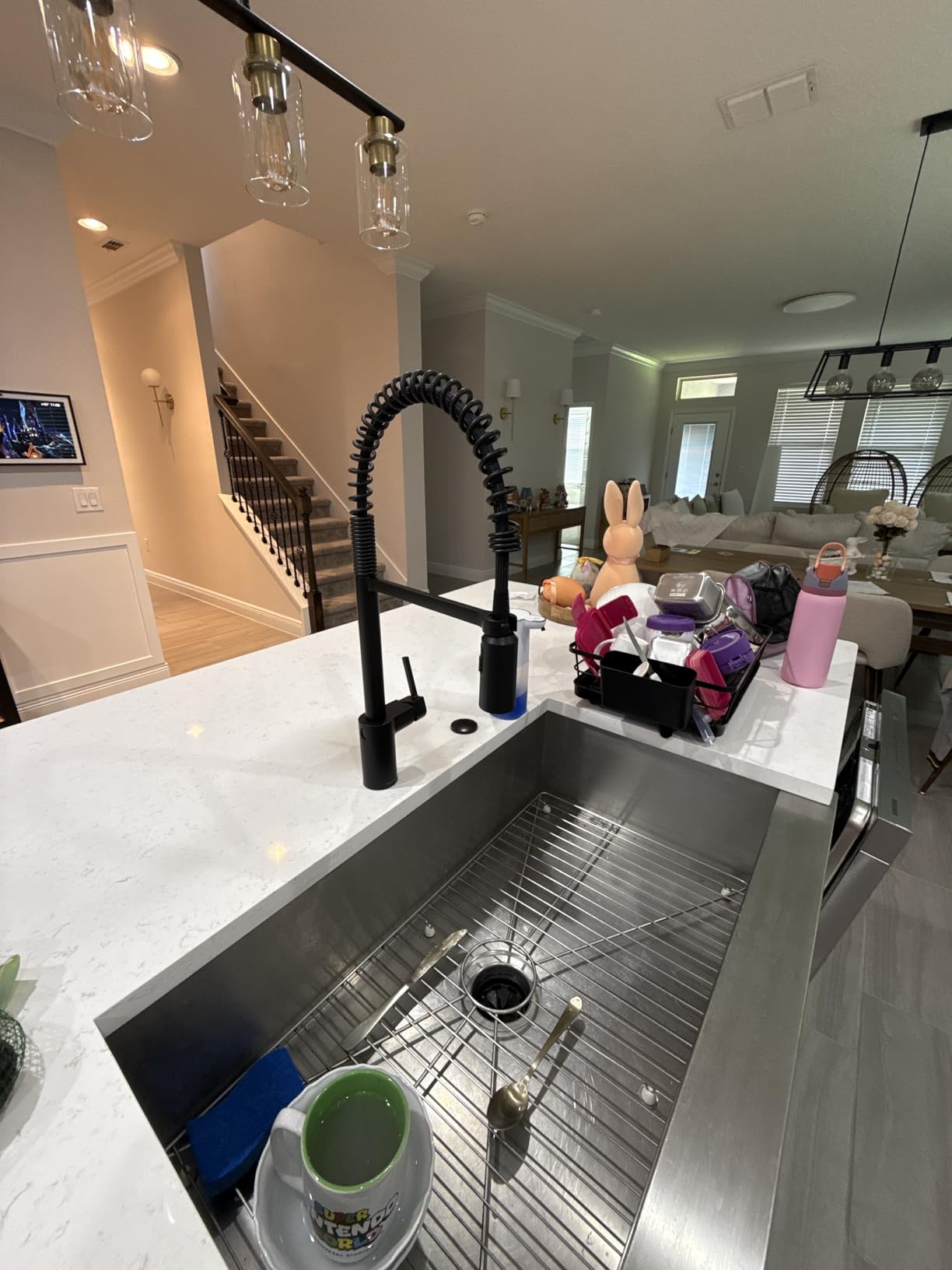 Moen Align Spot Resist Stainless Motionsense Wave Sensor Touchless One-Handle High Arc Spring Pulldown Kitchen Faucet with Sprayer, 5923EWSRS customer photo 1