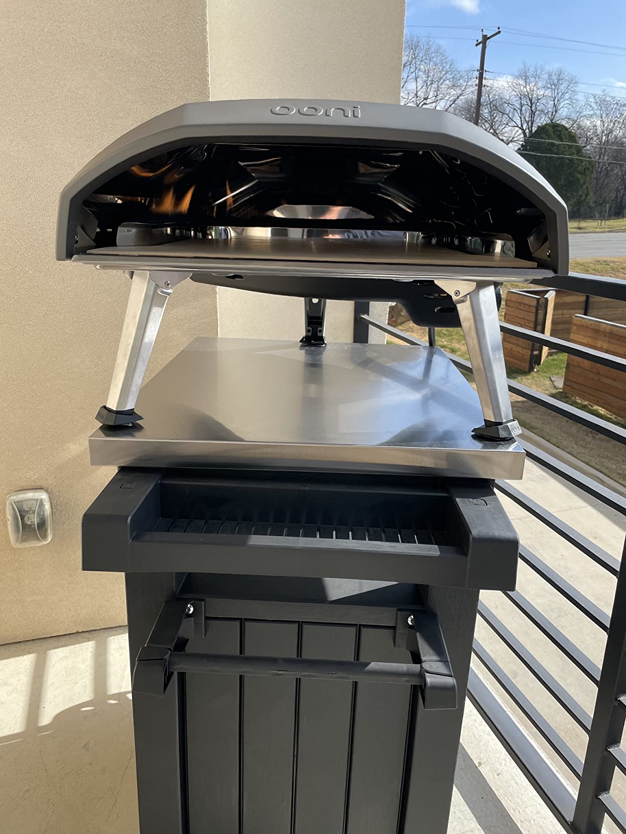 Keter Unity Small 40 Gallon Grill Prep Table and Storage Cart, Grey – BBQ Station with Wheels and Stainless Steel Top, Portable Serving Stand for Patio, Deck, and Backyard customer photo 1
