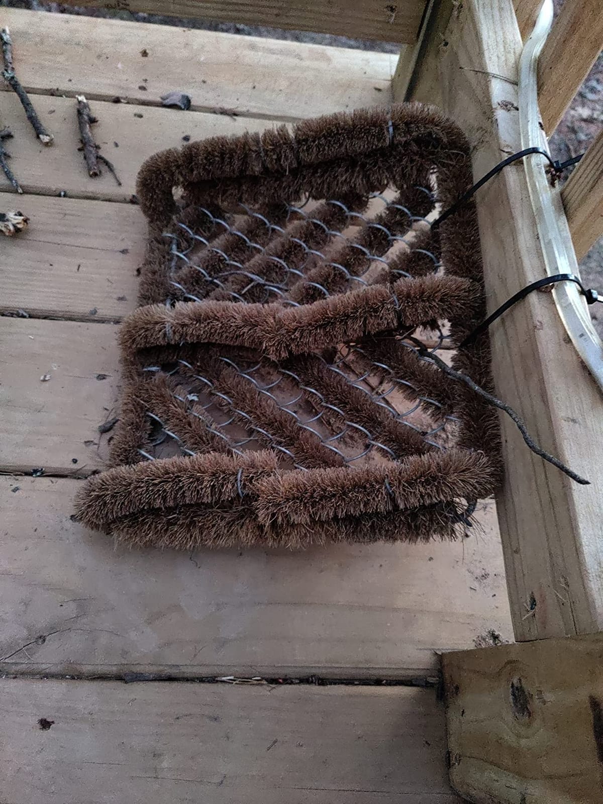 NINAMAR Natural Coir Boot Scraper Door Mat - 13 x 12 inch customer photo 2
