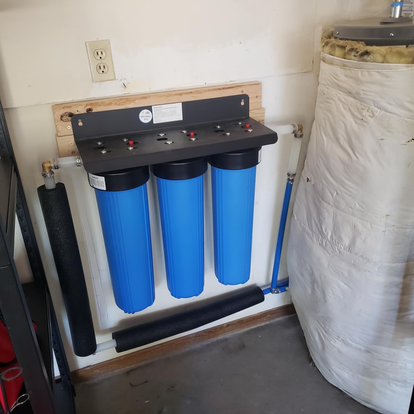 Waterdrop WHF3T-PG 3-Stage Whole House Water Filter System, 5 Micron | Highly Reduces Lead, Chlorine, Odor and Taste, 7-Stage Filtration, with Carbon Filter & Sediment Filter, 1