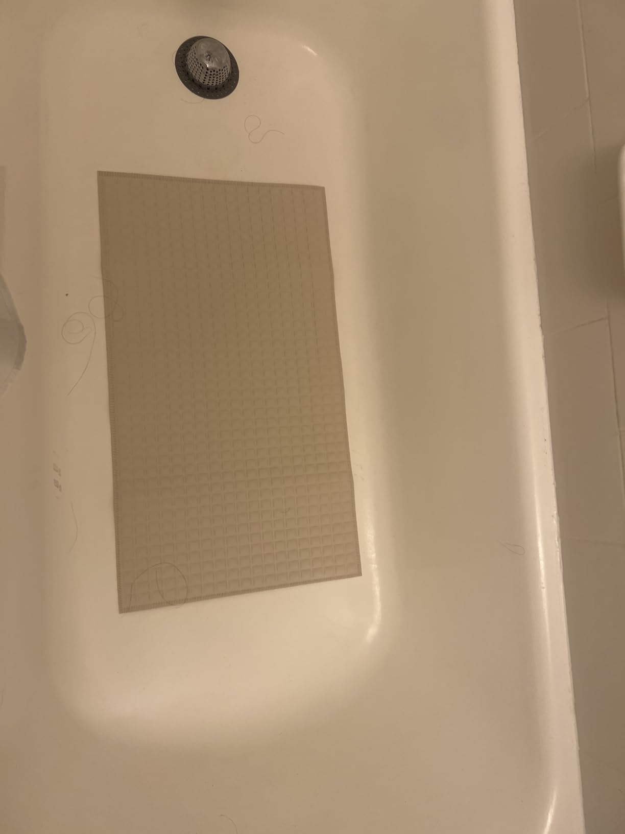 SlipX Solutions Pillow Top Soft Padded Non Slip Bathtub Mat, 27x15.5, Cream customer photo 2