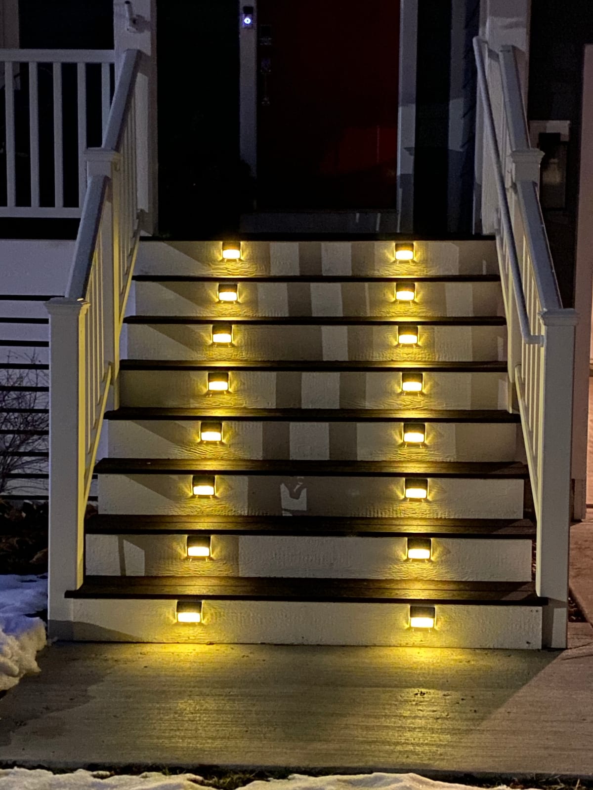 JSOT Solar Deck Lights Perfect for Fence, Step, Stair Decor-Cool White-12P customer photo 1