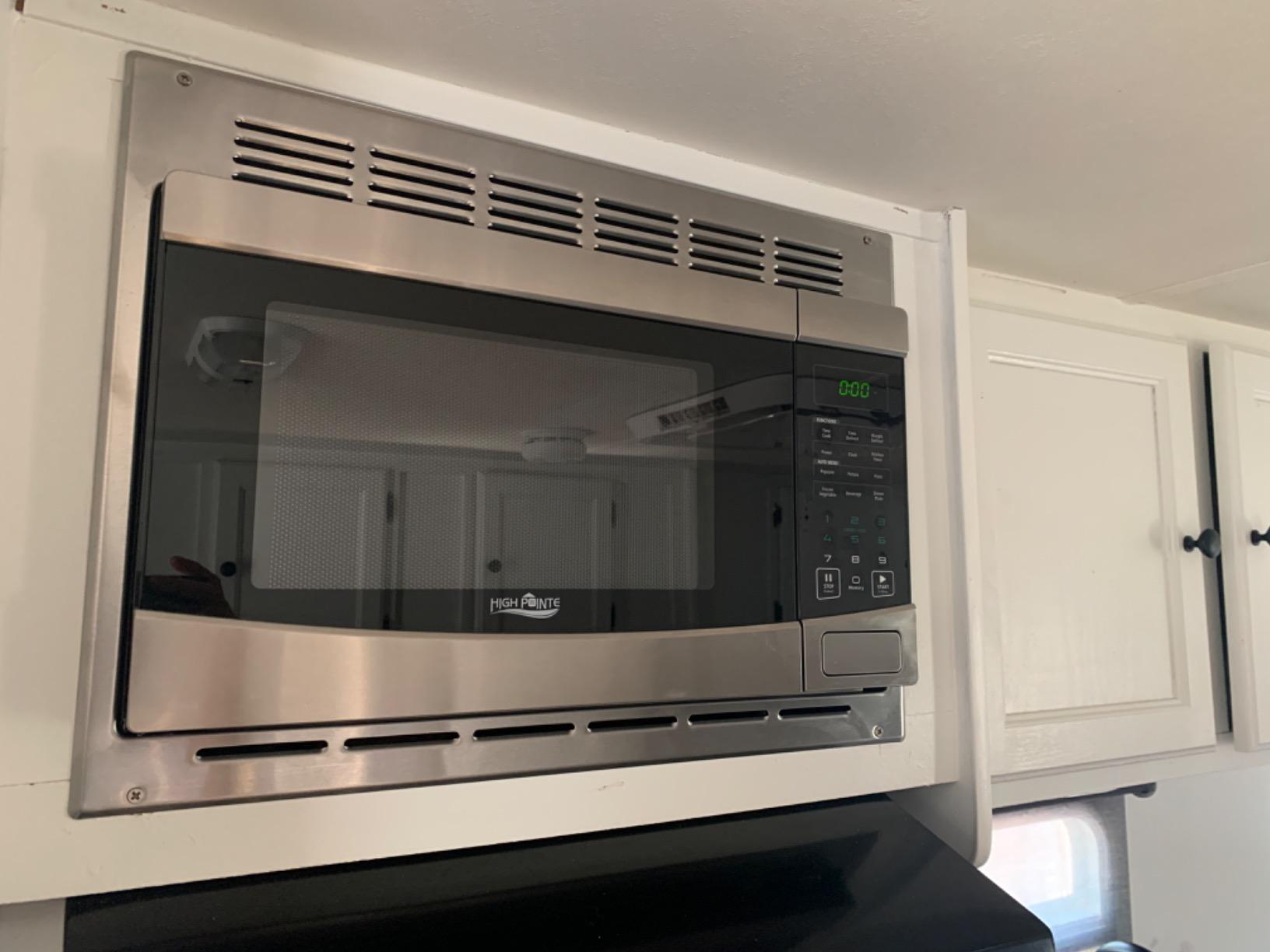RecPro 1.0 Cu. Ft. RV Microwave with Trim Kit, Stainless Steel | 900W Cooking Power, 8 Express Cook Presets, 10 Power Levels, Instant Start customer photo 1