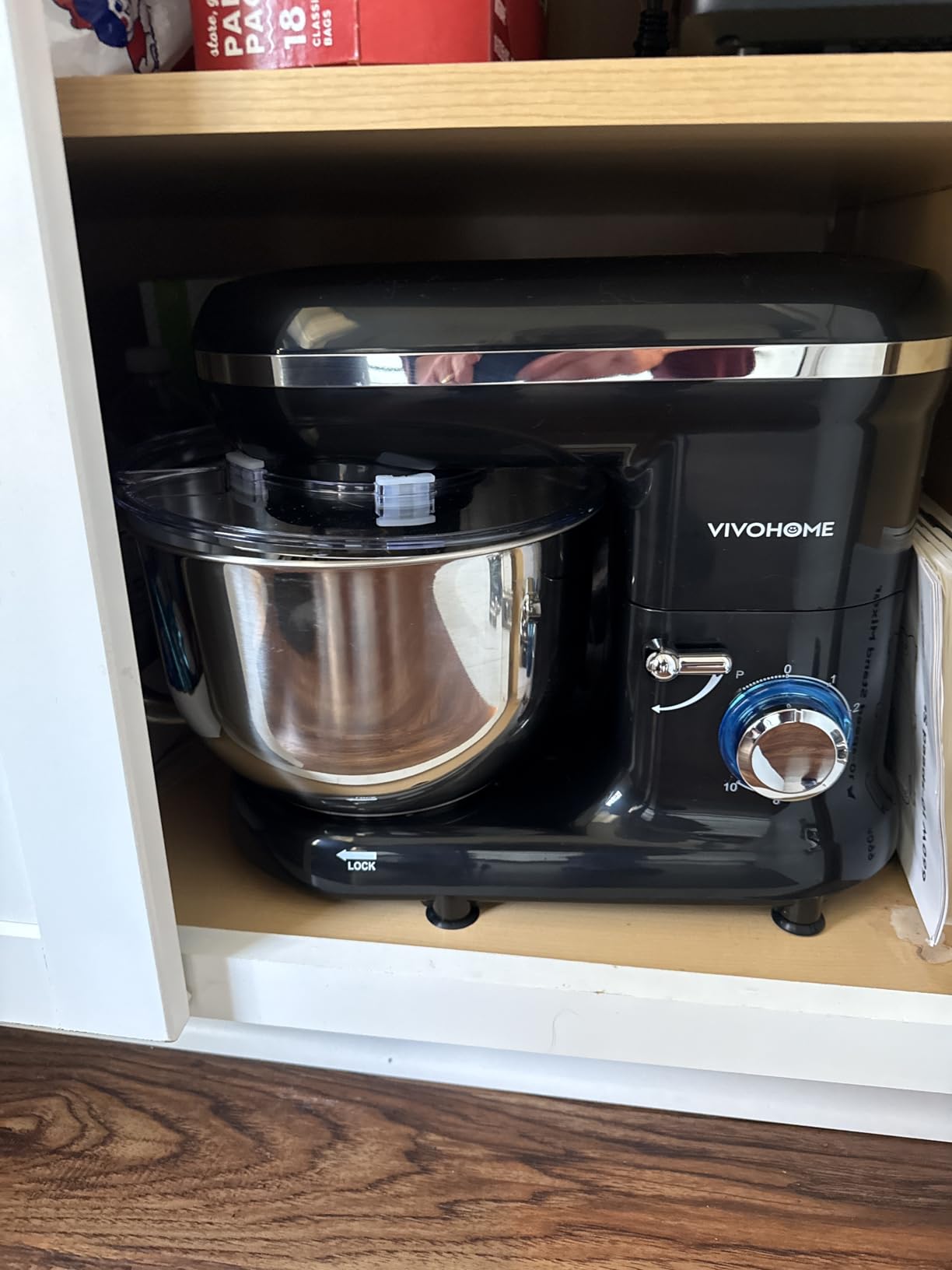 VIVOHOME Stand Mixer, 6-Quart Tilt-Head Kitchen Mixer with Bowl, Red customer photo 1
