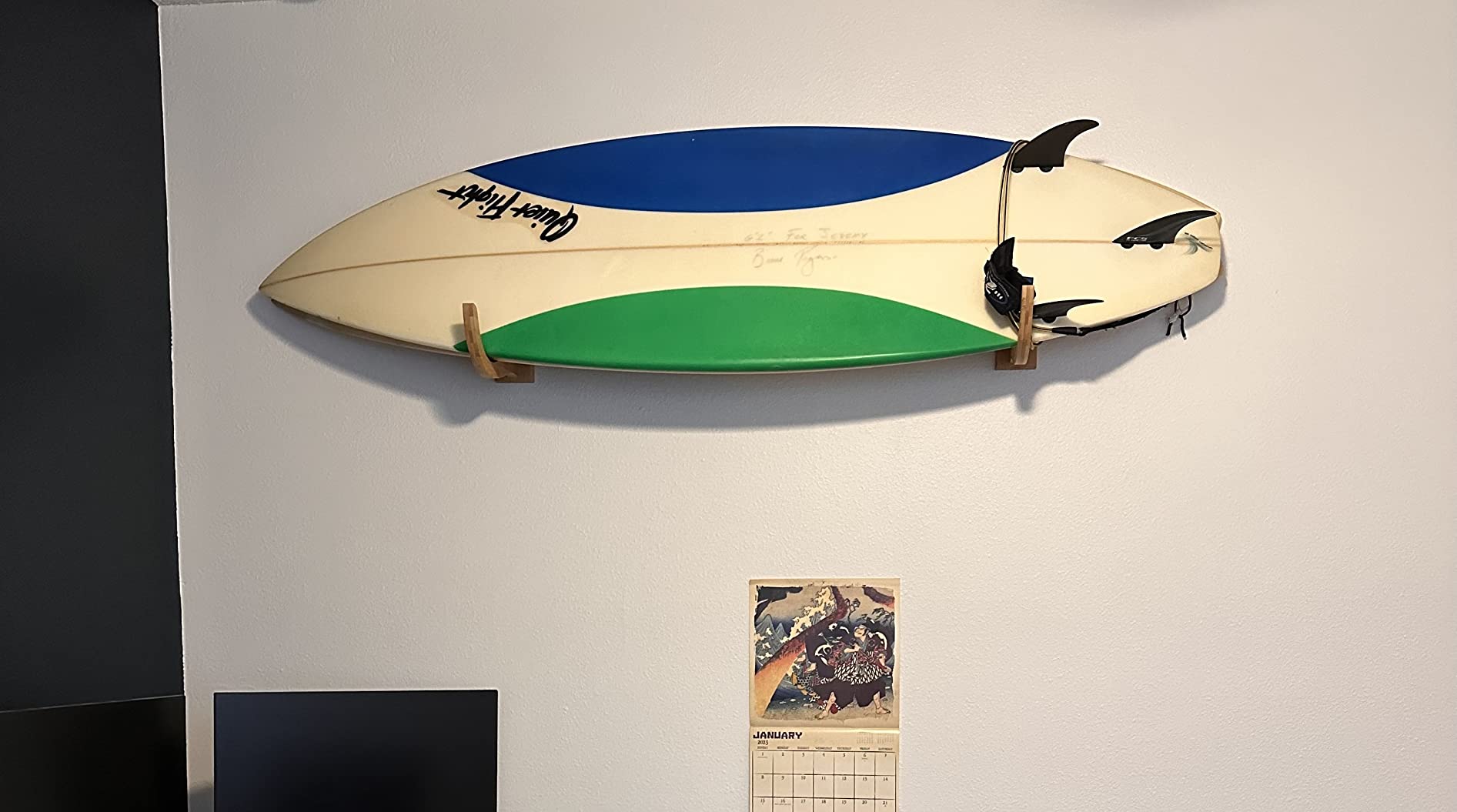 COR Surf Surfboard Wall Rack for Longboards and Shortboards | Beautiful Wood Wall Display Mount Works Indoor and Outdoor customer photo 2