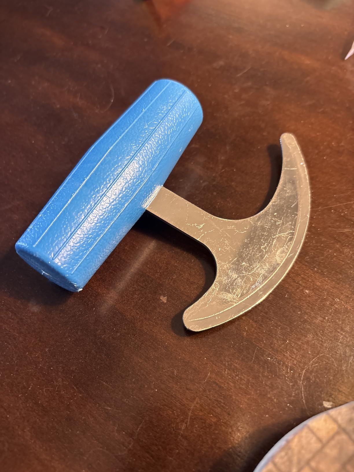 Rehabilitation Advantage T Grip Rocker Cutting Utensil with Blue Handle customer photo 1