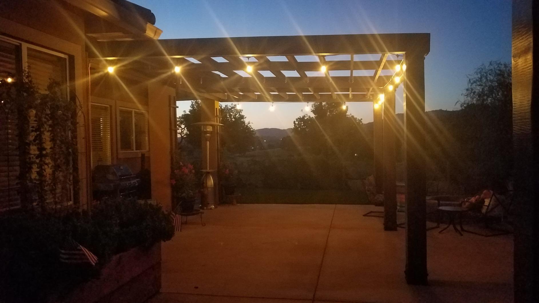 Brightech Ambience Pro - Waterproof LED Outdoor String Lights - 15 Hanging, Dimmable 2W Vintage Edison Bulbs - 48 Ft Commercial Grade Patio Lights Create Cafe Ambience in Your Backyard customer photo 1