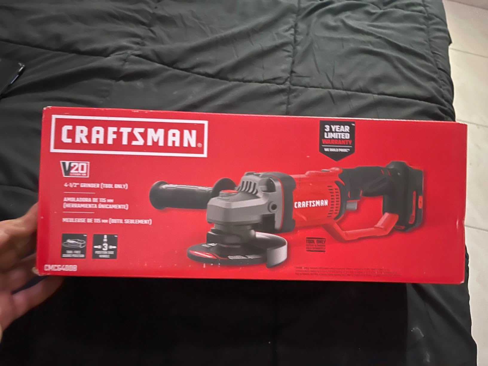 CRAFTSMAN V20* Angle Grinder, Small, 4-1/2-Inch, Tool Only (CMCG400B) customer photo 1