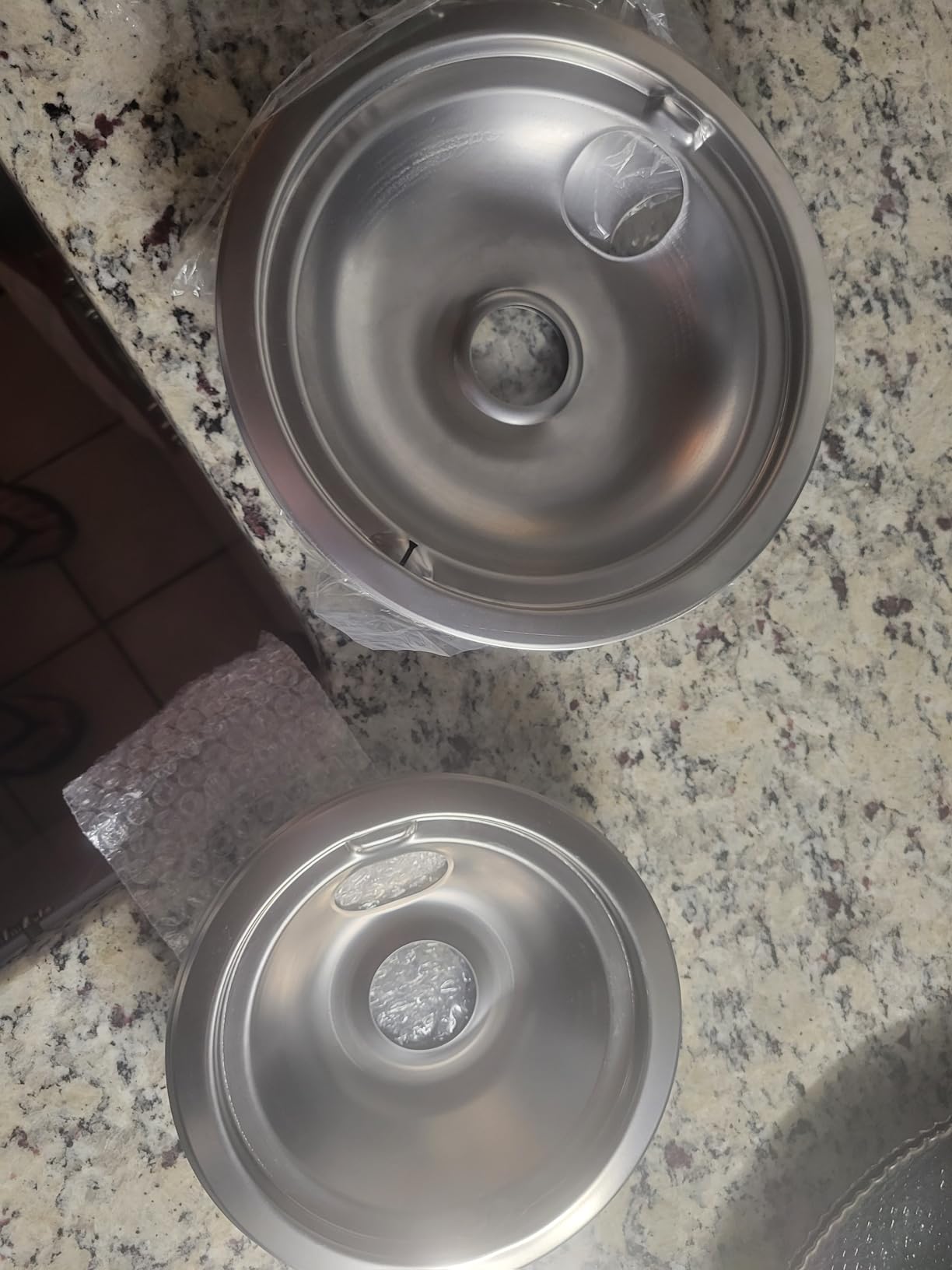 Chrome Steel Stove Drip Pans for Whirlpool Maytag Kenmore 4-Pack | Includes 2 x 6