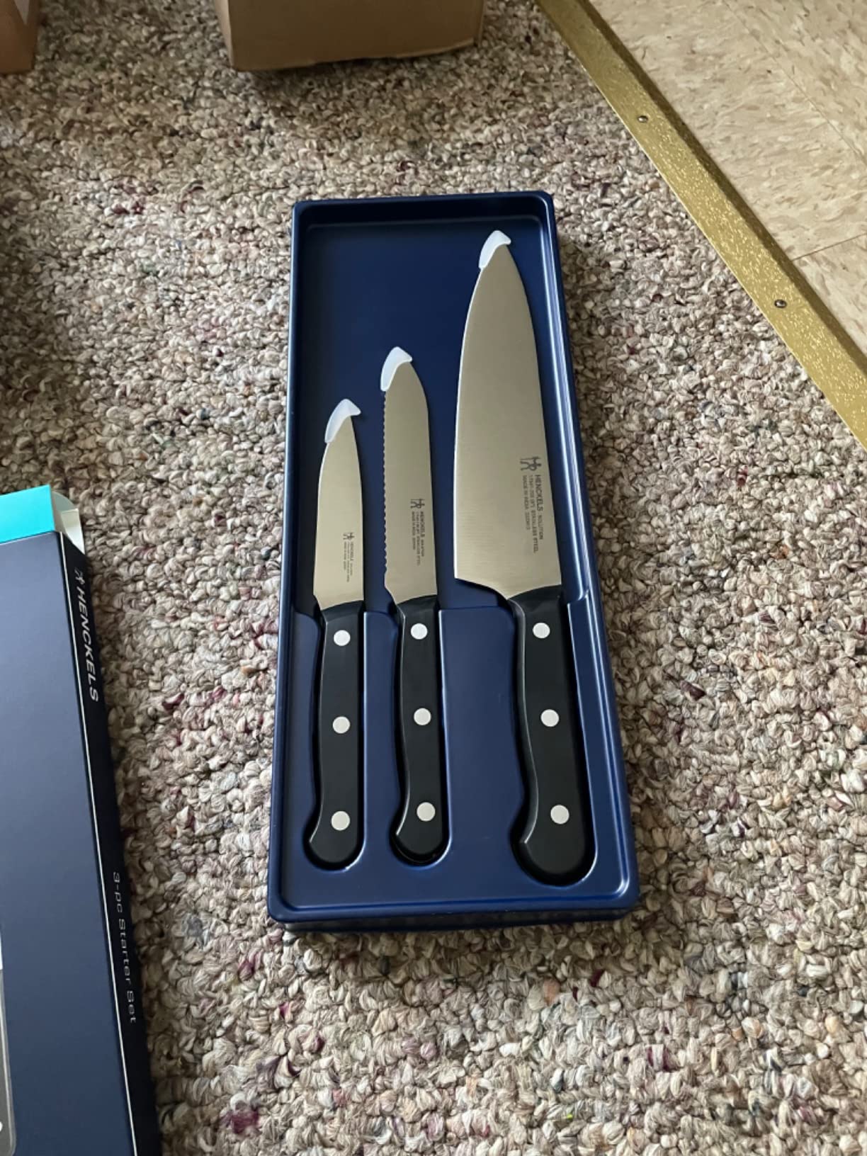 Henckels Solution 3-Pc Starter Knife Set, Razor-Sharp, German Engineered | Informed by 100+ Years of Mastery. Dishwasher Safe, Ergonomic Handles, Durable Single Piece Stamped Blade Construction. customer photo 1