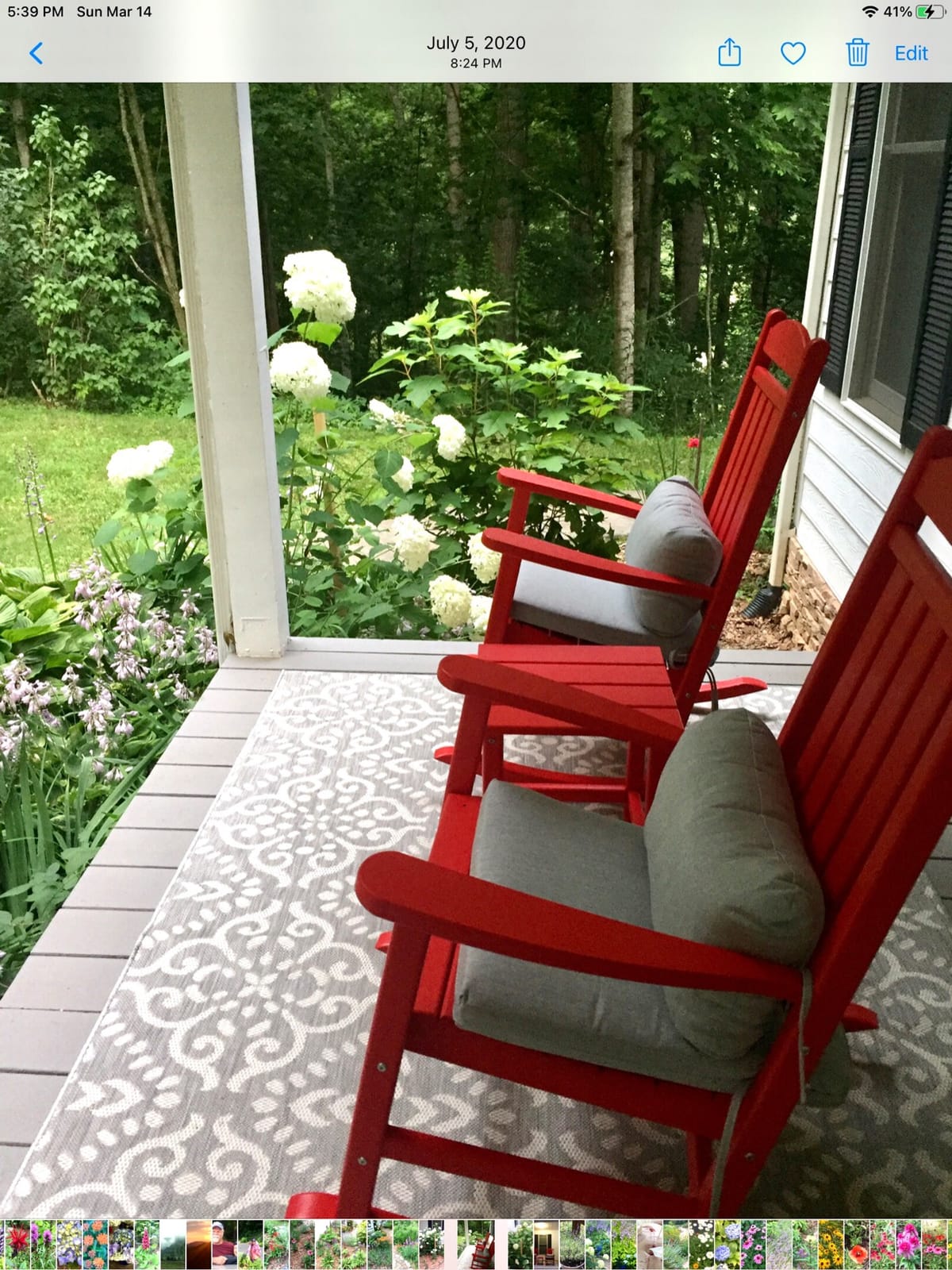 POLYWOOD AD5030NV Classic Folding Adirondack Chair, Navy customer photo 1