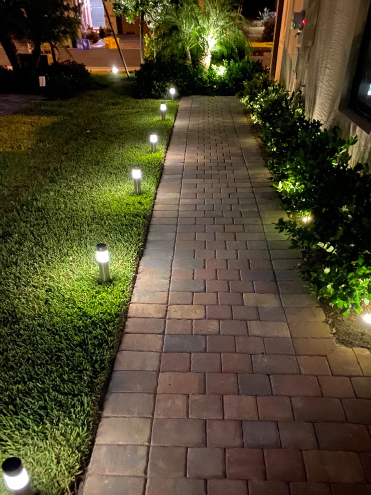 SUNWIND Solar Bollard Lights Outdoor - 6 Pack Stainless Steel Warm White LED Landscape Lights Waterproof Decorative Lighting for Backyard Lawn Patio customer photo 1
