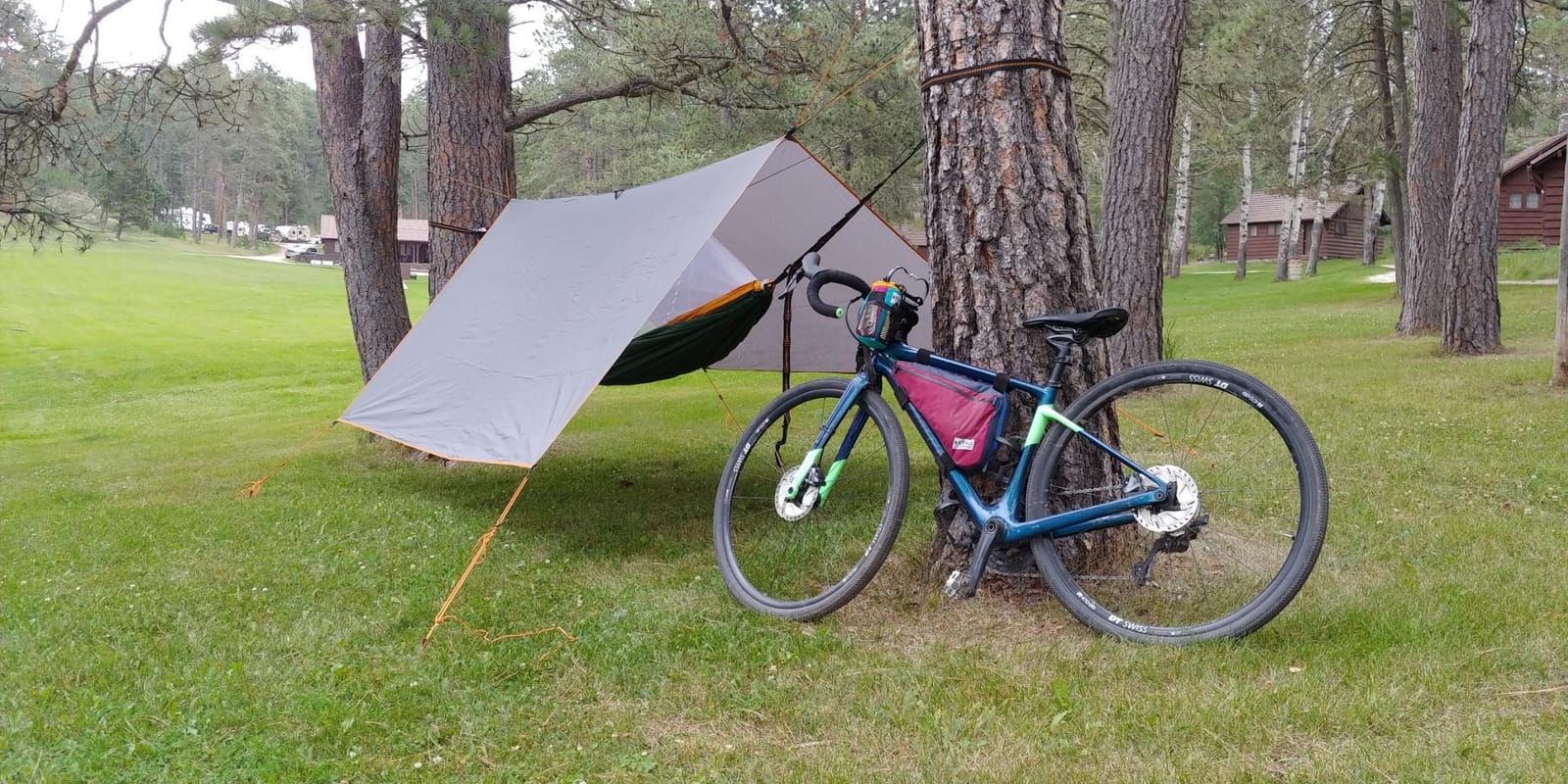 Ryno Tuff XL 2 Person Camping Hammock with Mosquito Net & Rain Fly - Compact Double Hammock with Bug Net, Tarp, Pocket, Tree Straps & Heavy Duty Carabiners - Parachute Grade Nylon Holds Over 600lbs customer photo 2