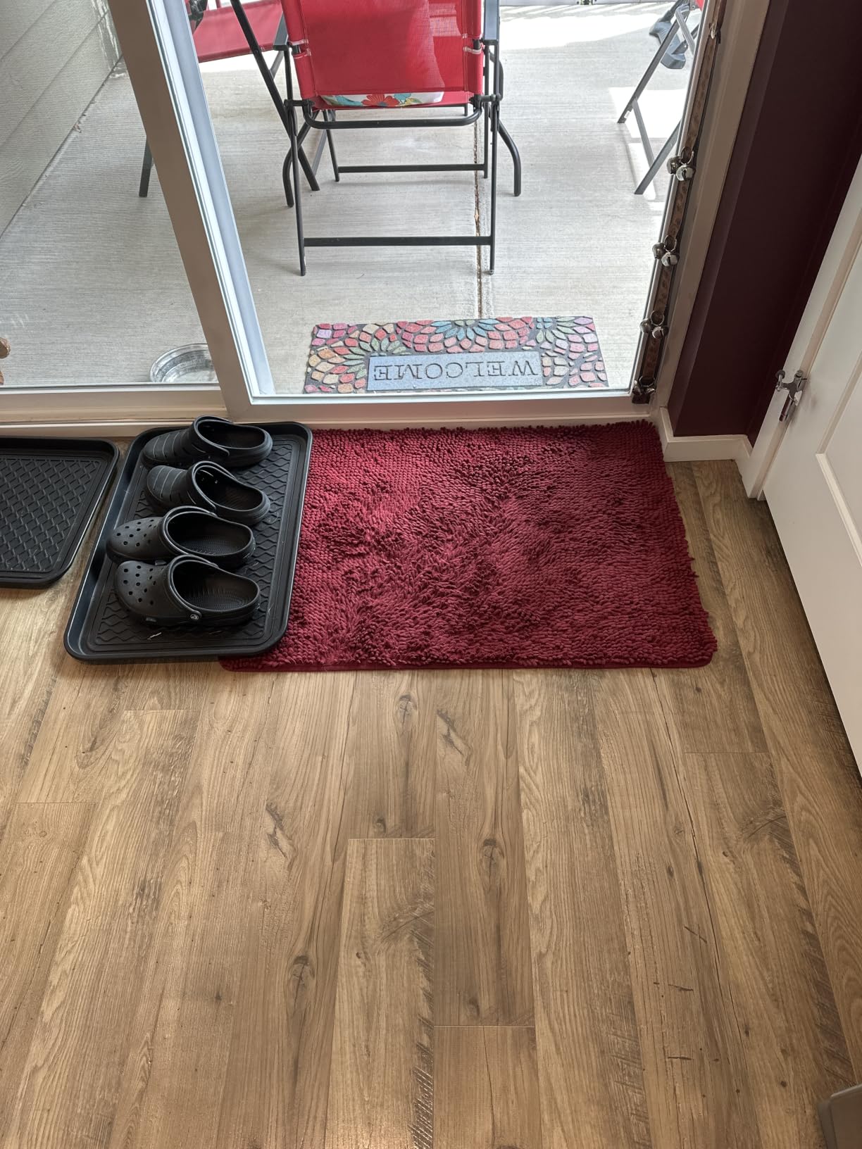 GORILLA GRIP SoakSTOPPER Dog Door Mat, Machine Wash and Dry, 24x17 Gray customer photo 1
