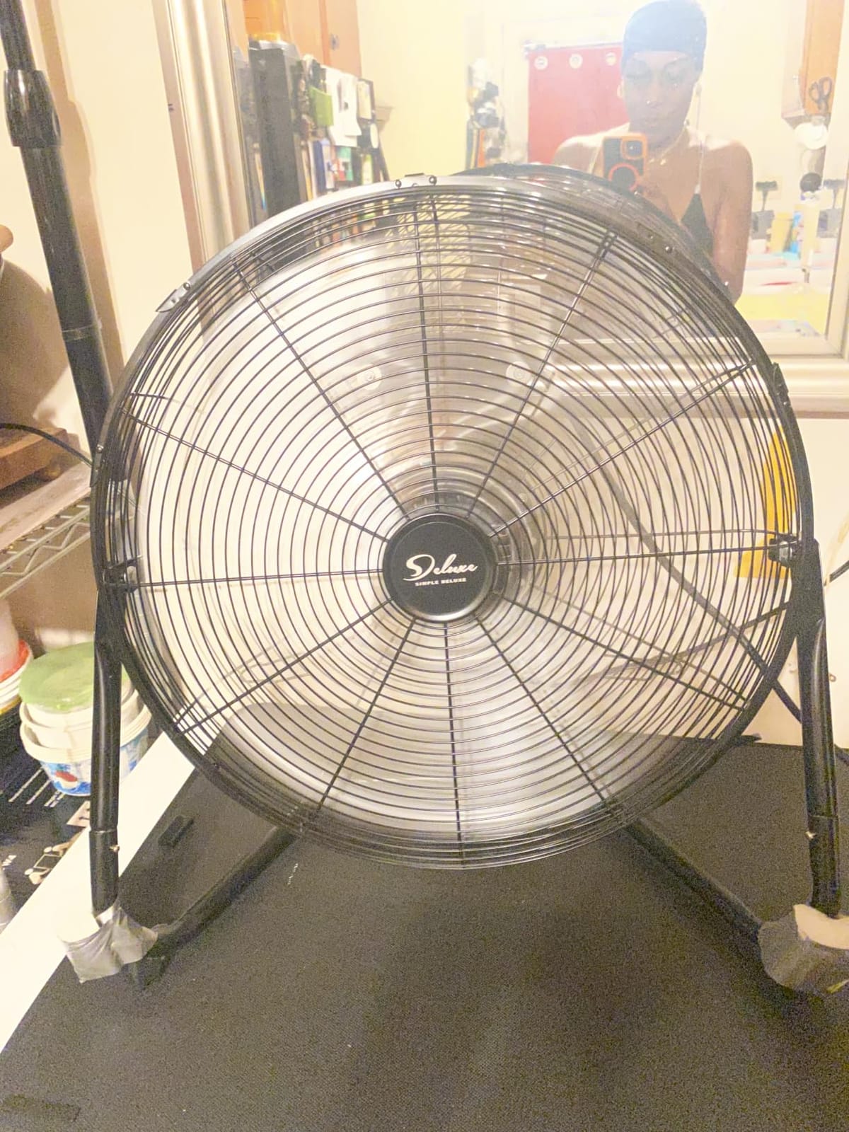 Simple Deluxe 20 Inch 3-Speed High Velocity Heavy Duty Metal Industrial Floor Fan for Warehouse, Workshop, Factory and Basement, Black, 1 Pack customer photo 1