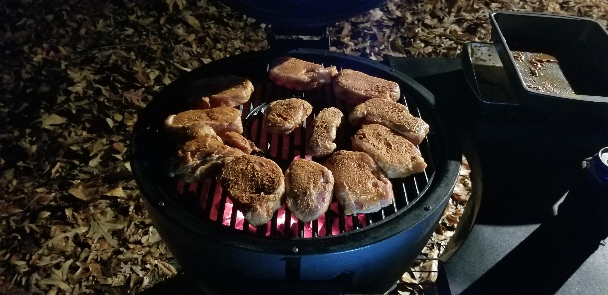 Char-Griller AKORN Kamado Charcoal Grill and Smoker with Durable Grill Cart, Cast Iron Grates and Warming Rack, 445 Cooking Square Inches in Sapphire, Model E56520 customer photo 1
