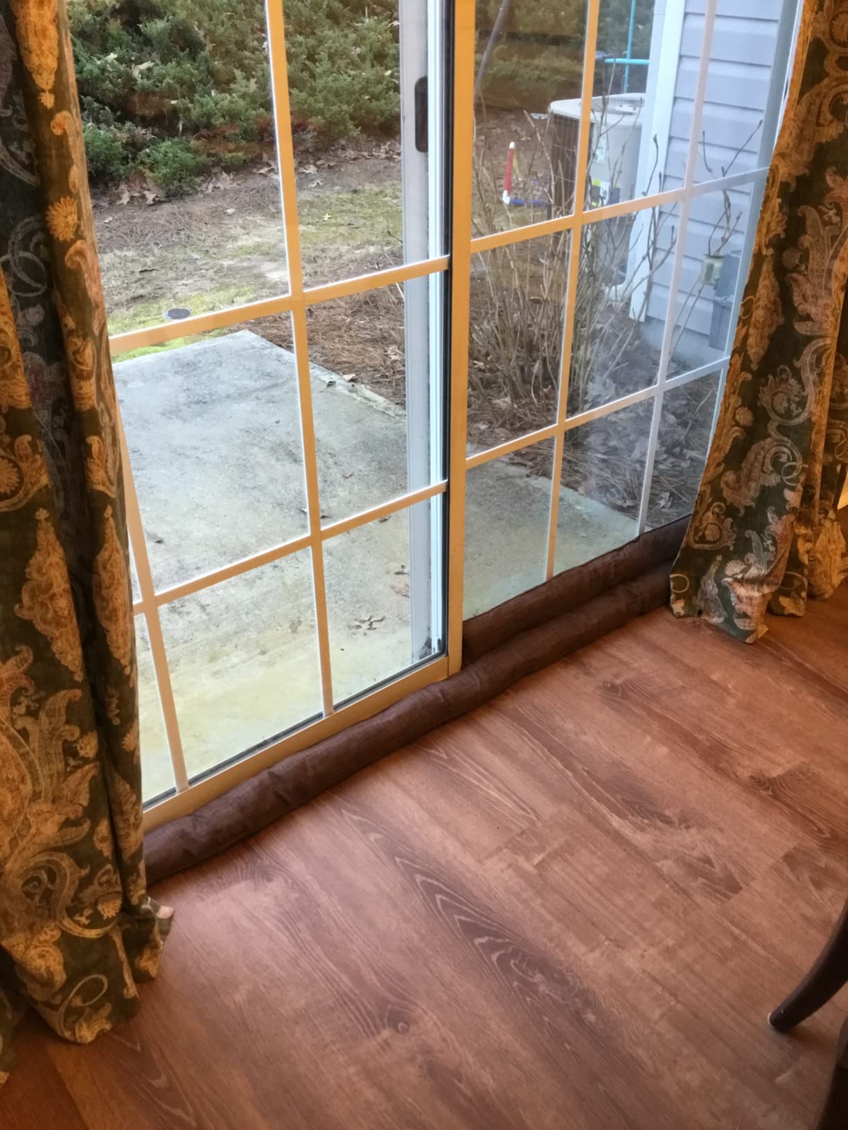 HOME DISTRICT Sliding Door Draft Stopper - Glass Door Draft Blocker, Patio Under Door Draft Stopper, Door Air Blocker Draft Dodger - Approx. 71
