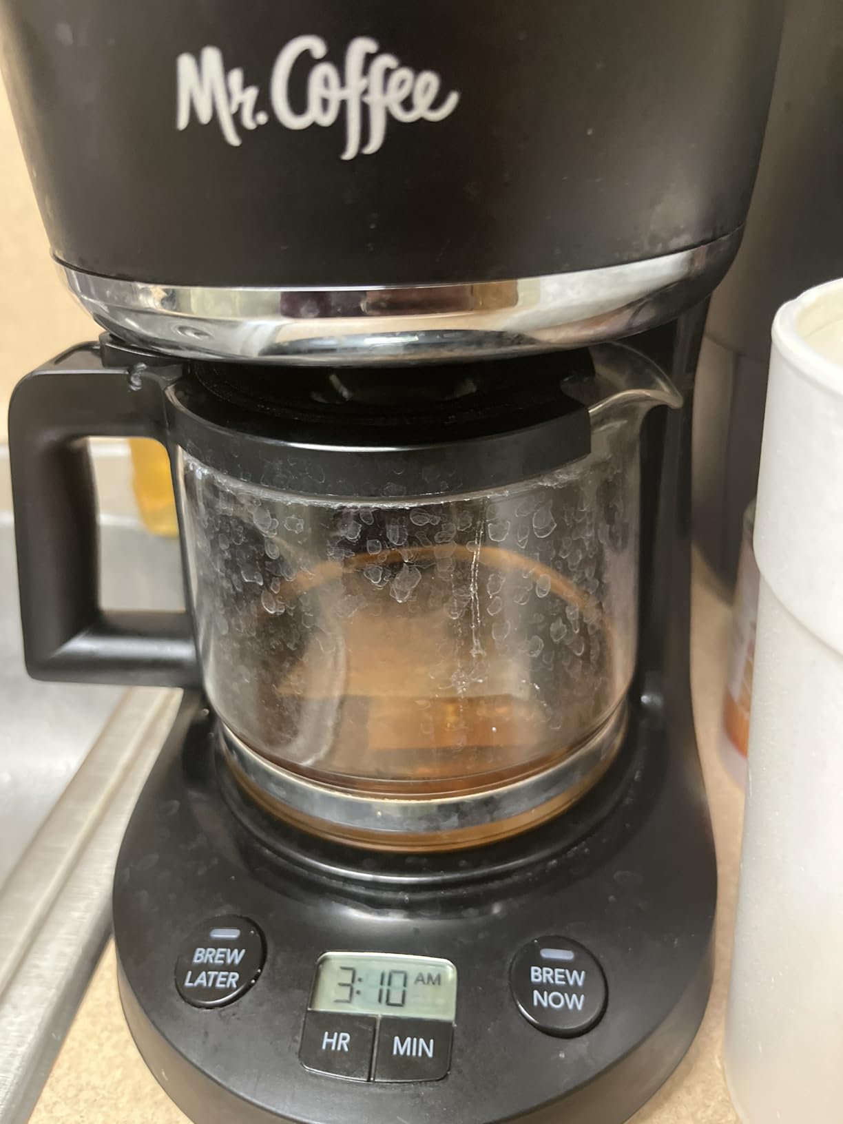 Mr. Coffee Programmable Coffee Maker 5 Cups with Auto Pause Glass Carafe Compact Design Black customer photo 1