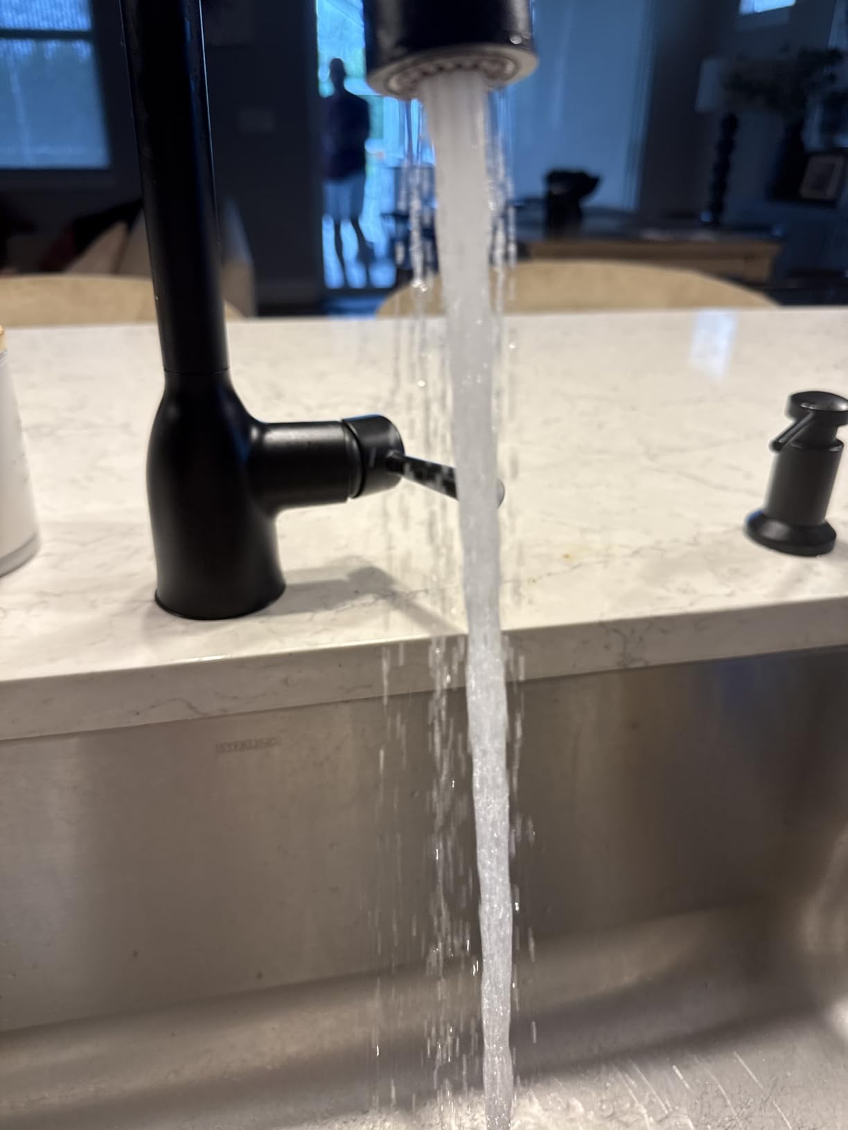 Moen Adler Spot Resist Stainless One-Handle High Arc Pulldown Kitchen Faucet with Power Clean, 87233SRS customer photo 1